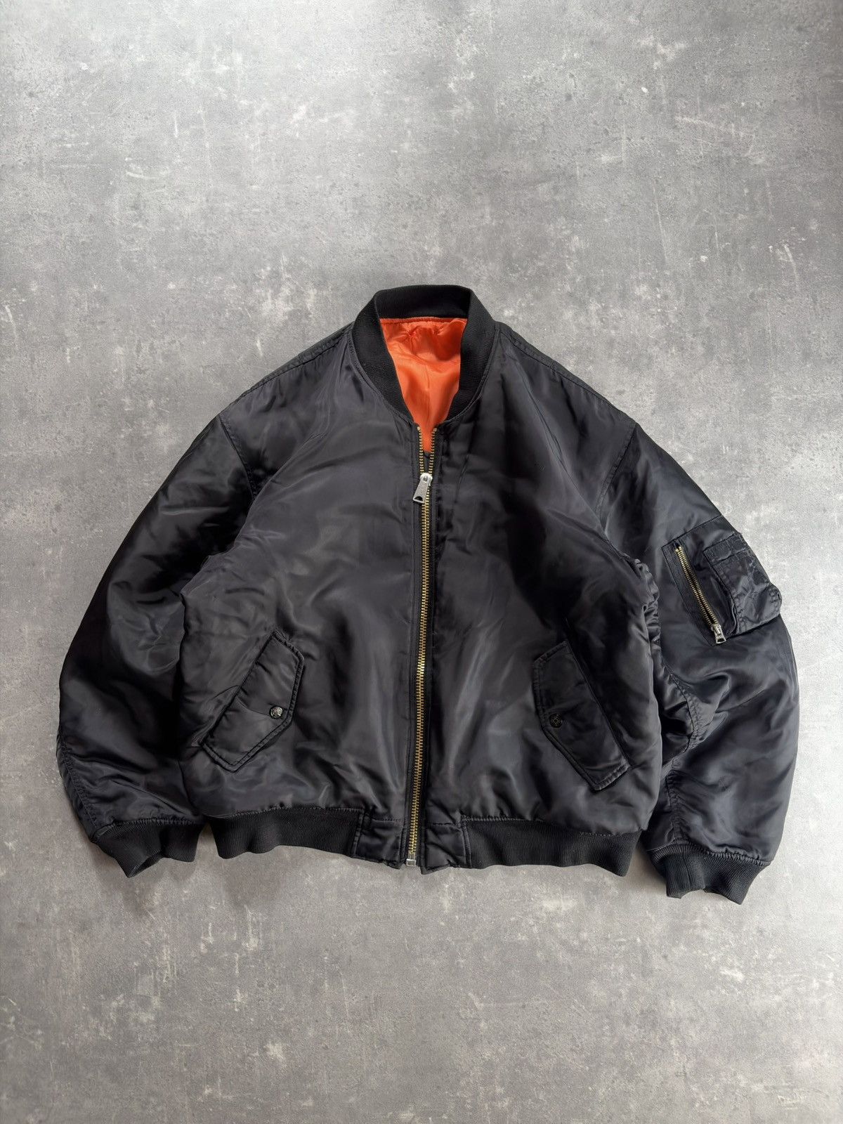 ジャケット・アウター FOSTEX GARMENTS ma-1 Raf Simons FOSTEX GARMENTS Reproduction Vintage Wash MA-1 Bomber Jacket