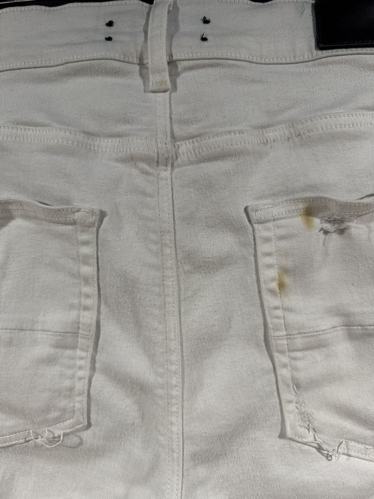 Amiri Amiri White Distressed Stacked Denim Jeans 36x33 Size US 36 / EU 52 - 9 Thumbnail