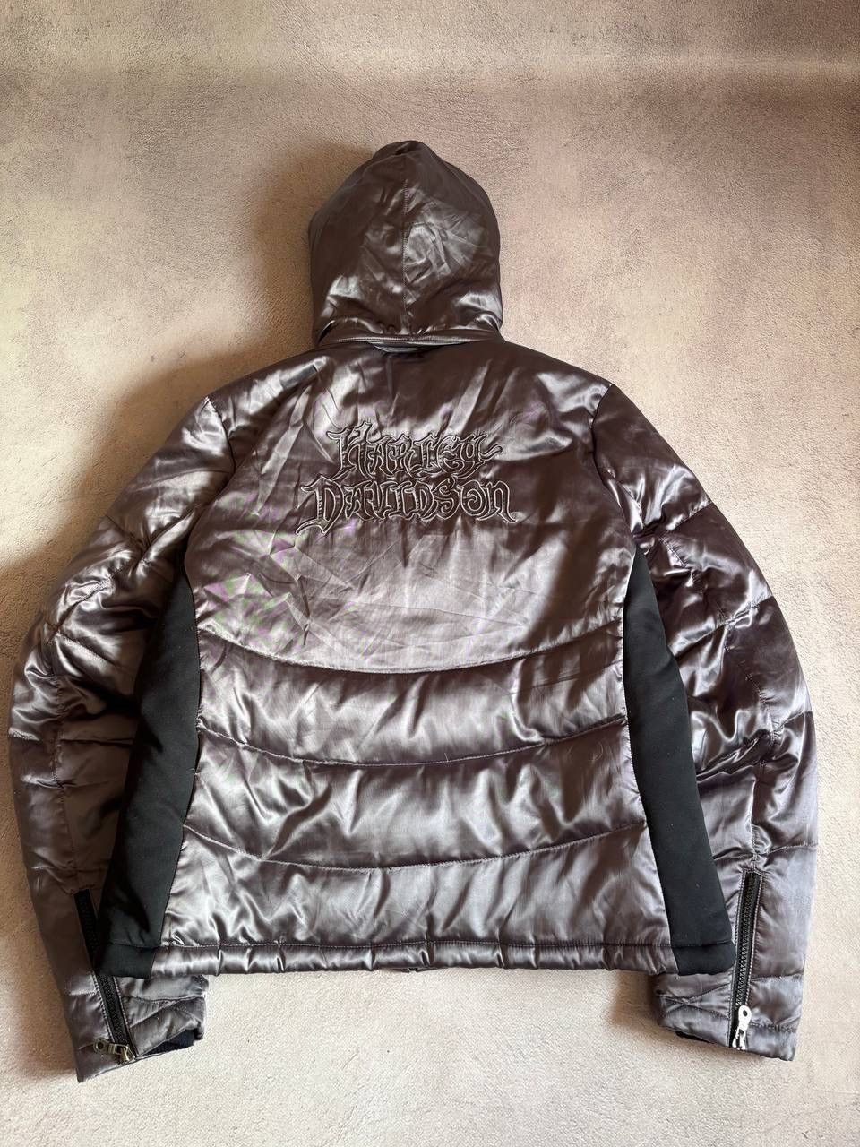 Harley Davidson × Vintage Harley Davidson Vintage Distressed Moto Bike Down Jacket Size L / US 10 / IT 46 - 7 Thumbnail