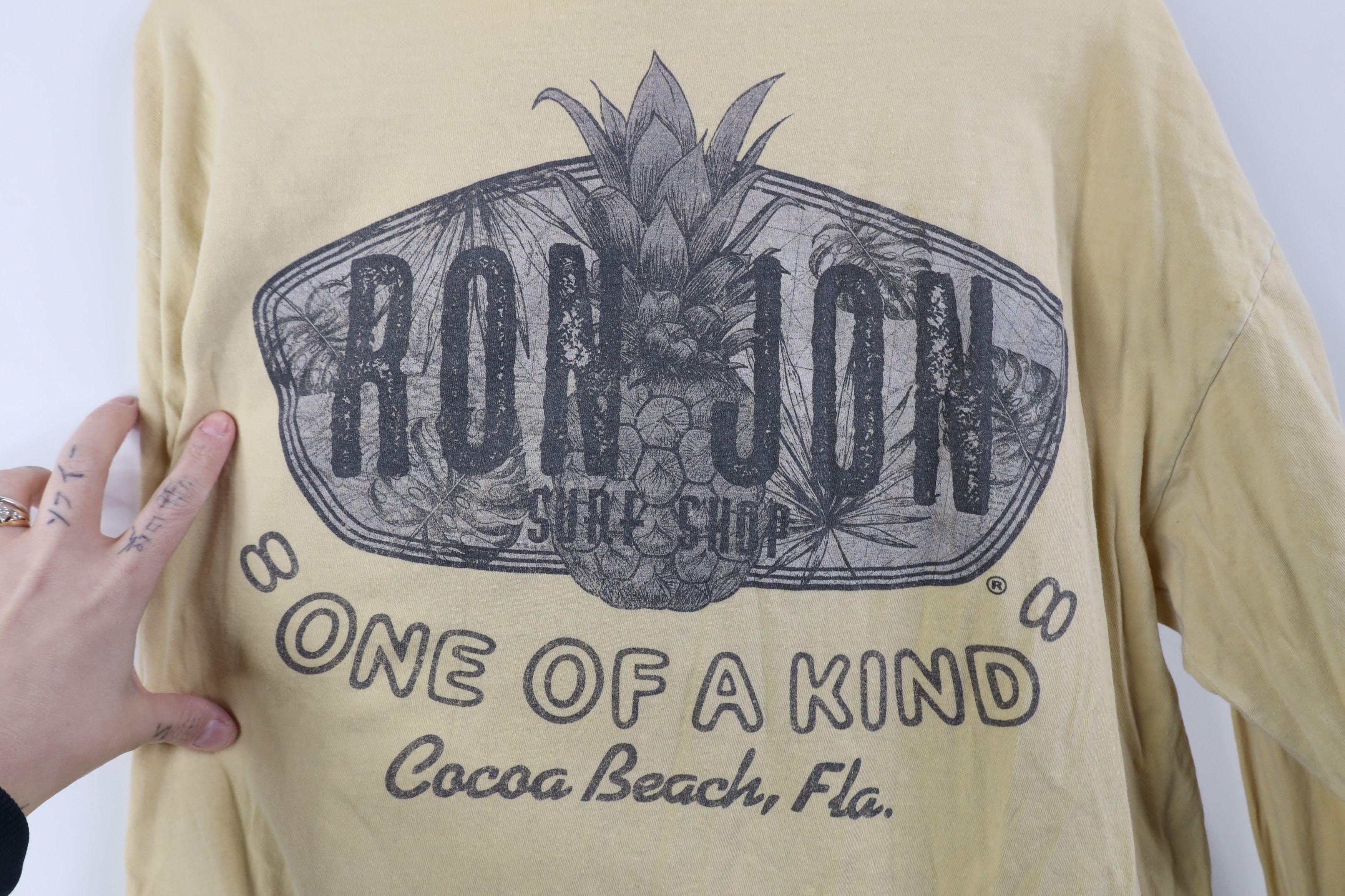 Vintage Vintage Y2K Ron Jon Surf Shop Stonewash Long Sleeve T-Shirt Size US L / EU 52-54 / 3 - 10 Thumbnail