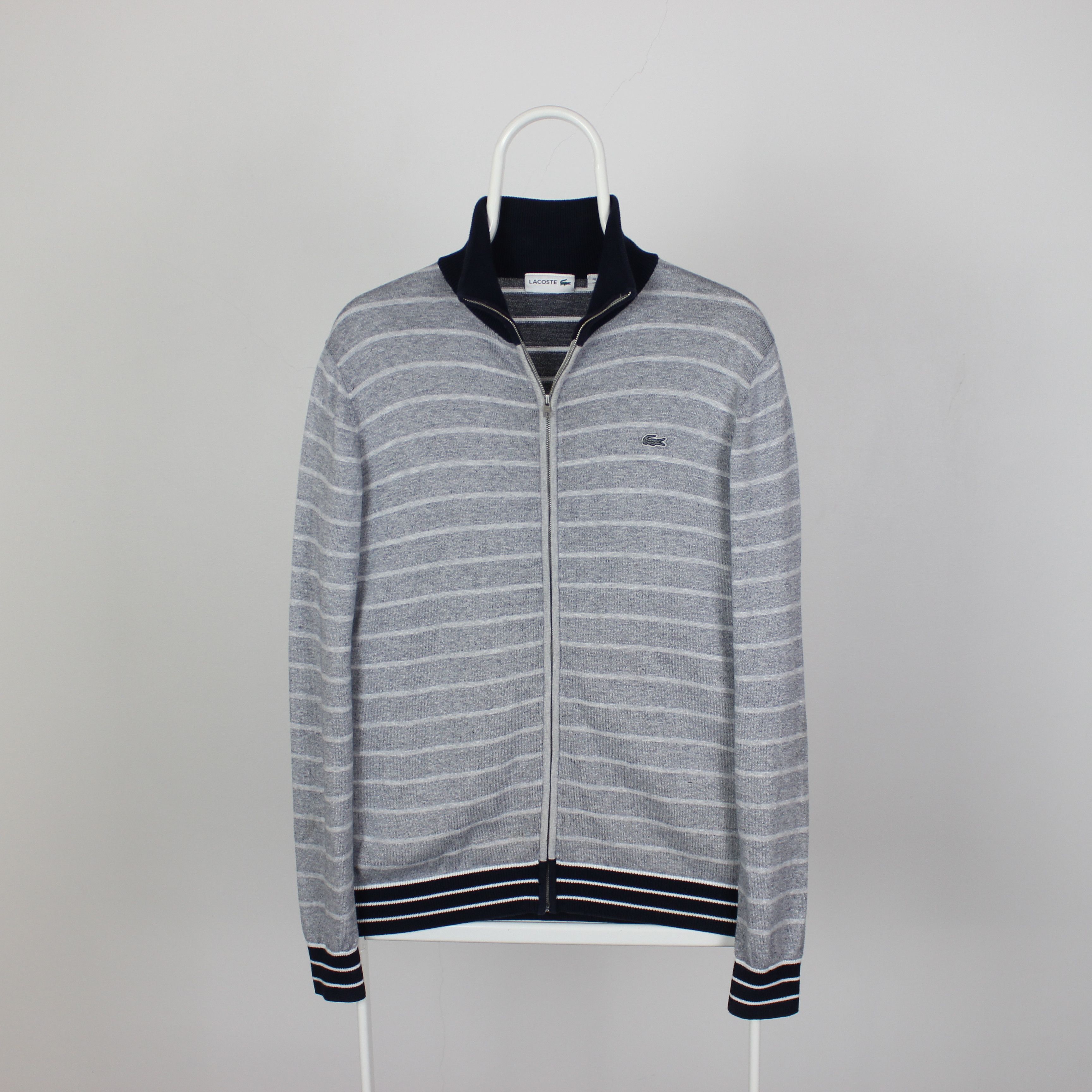 Lacoste Lacoste sweater full zip men M gray striped Size US M / EU 48-50 / 2 - 8 Thumbnail