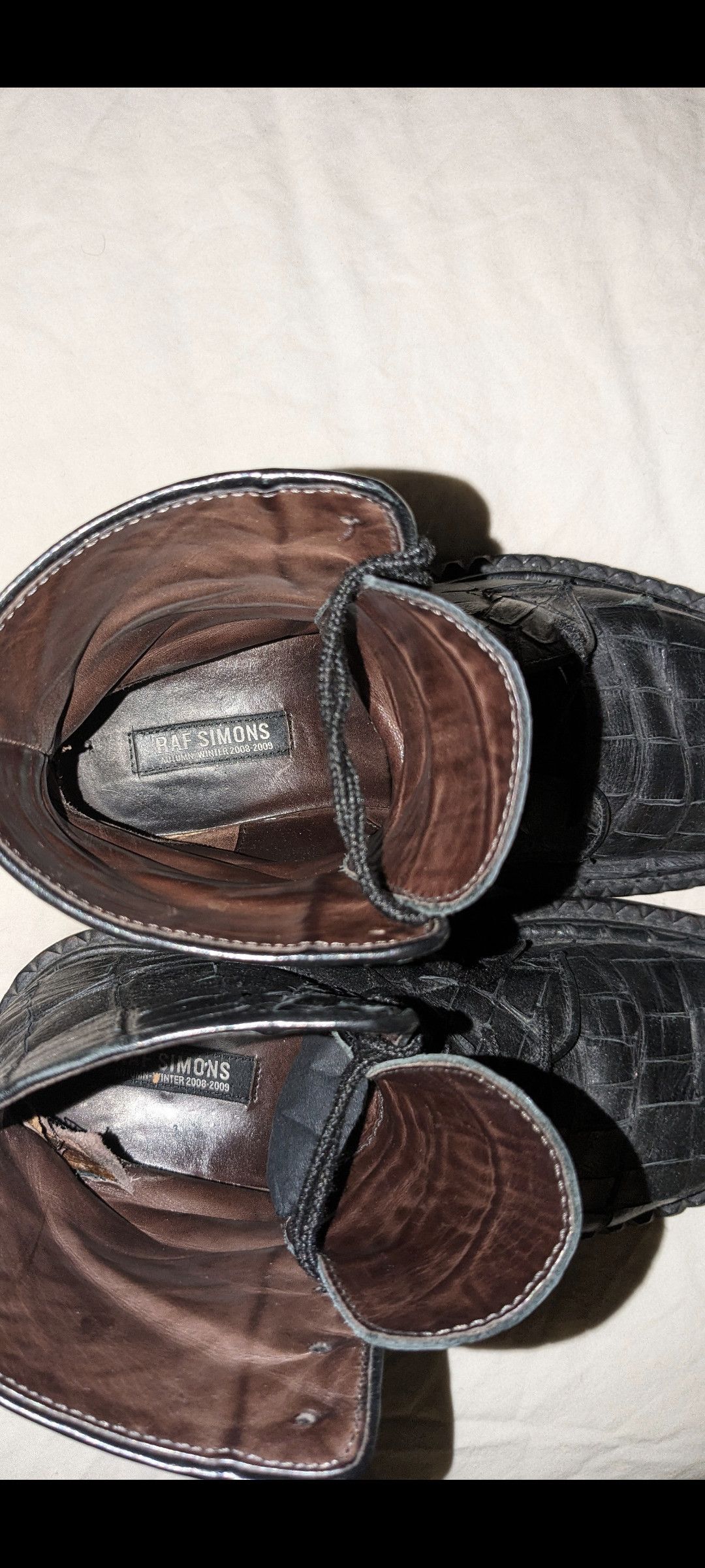 Raf Simons AW08 Croc Leather Double Sole Creeper Boots Size US 7.5 / EU 40-41 - 8 Thumbnail