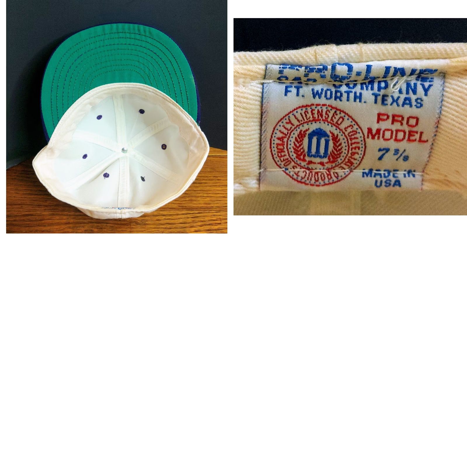 Vintage VINTAGE Kansas State Wildcats Baseball Cap Pro Line Adults 7 3/8 White USA Made Cotton Canvas Adjustable Mens Hats Cap Size ONE SIZE - 8 Thumbnail