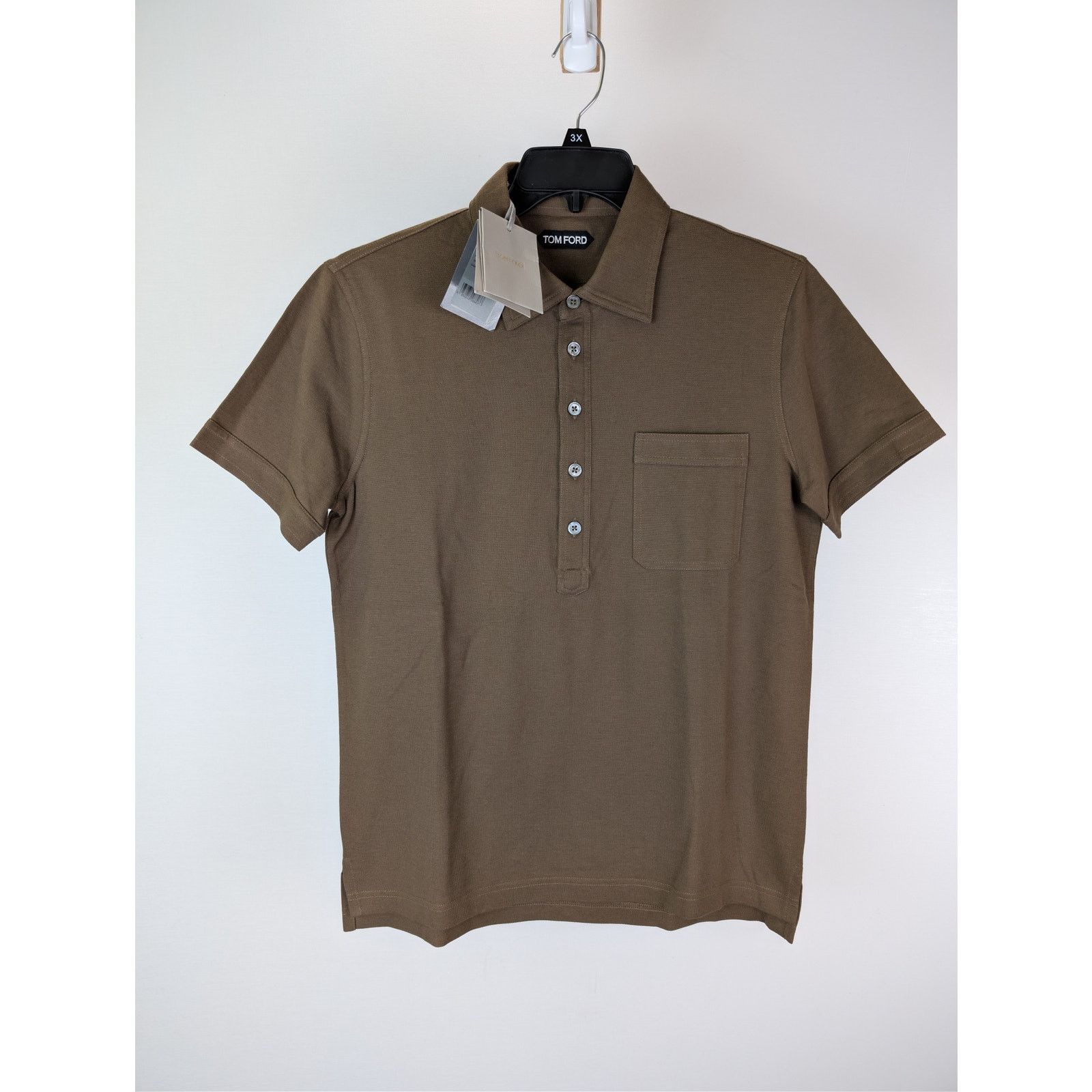 Tom Ford o1rshd1 Cut And Sewn Polo Shirt Knitted Polo Shirt in Cigar Size US M / EU 48-50 / 2 - 2 Thumbnail