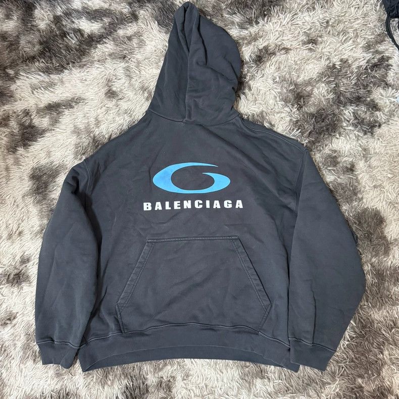 Balenciaga Balenciaga 24fw New Logo Washed Hoodie 2503-Nextarrow Size US XL / EU 56 / 4 - 1 Thumbnail