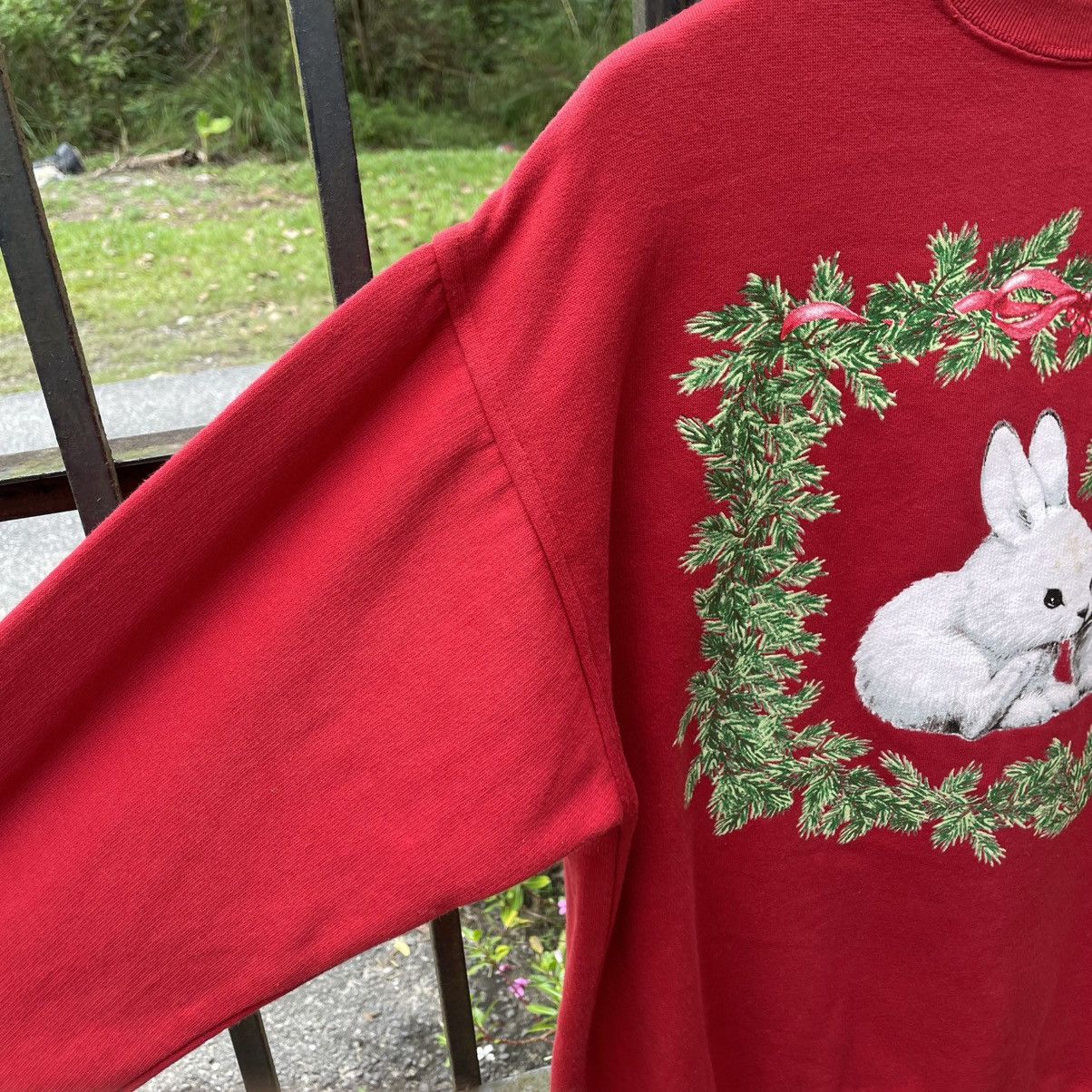 Vintage 🔥Vintage 90s Endagered Young’Uns Big Rabbit Sweatshirts Size US L / EU 52-54 / 3 - 9 Thumbnail