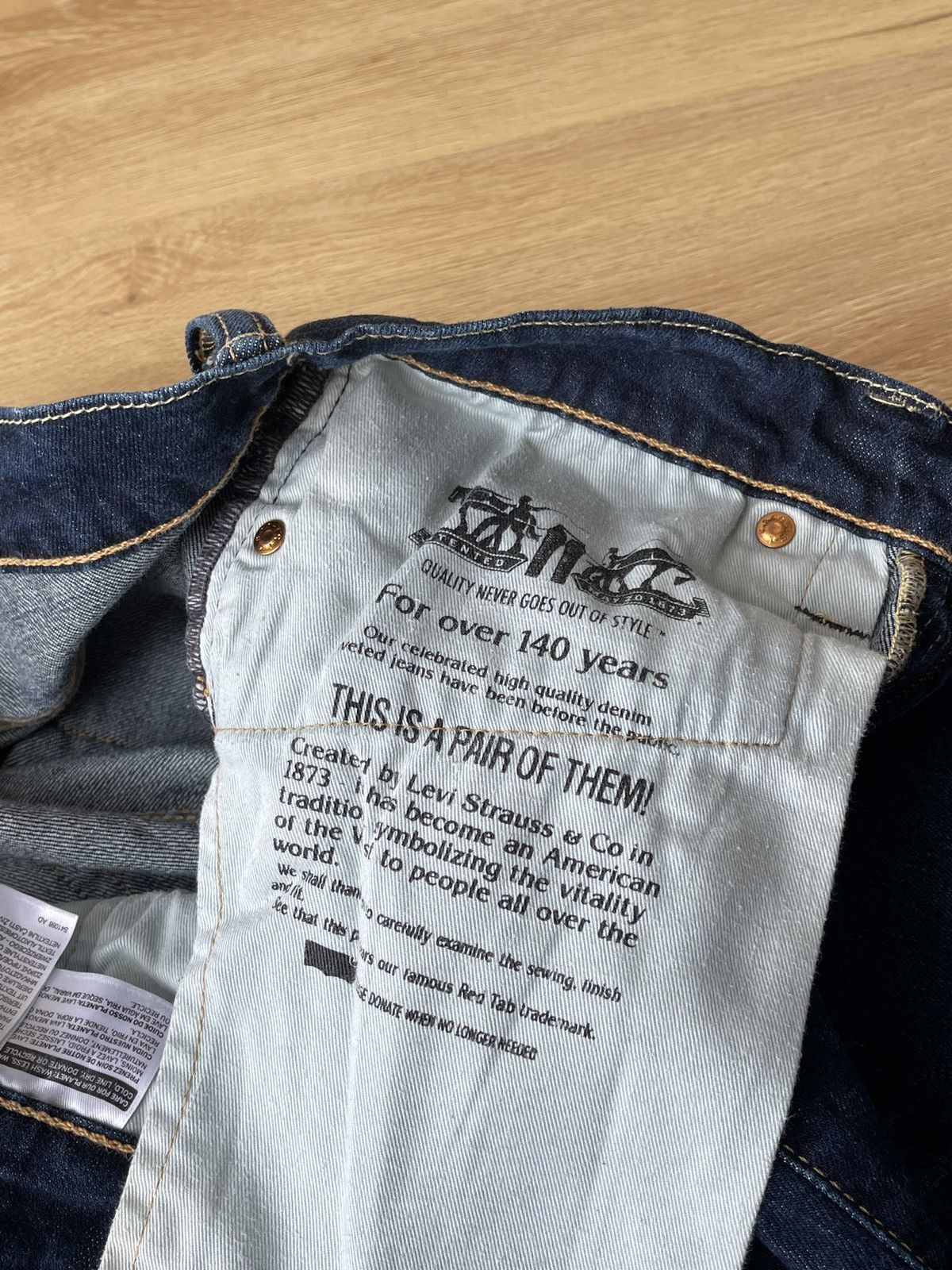 Levi's Levi's 511 Slim Fit Blue Denim Jeans Dark Wash Classic Size US 31 - 18 Thumbnail