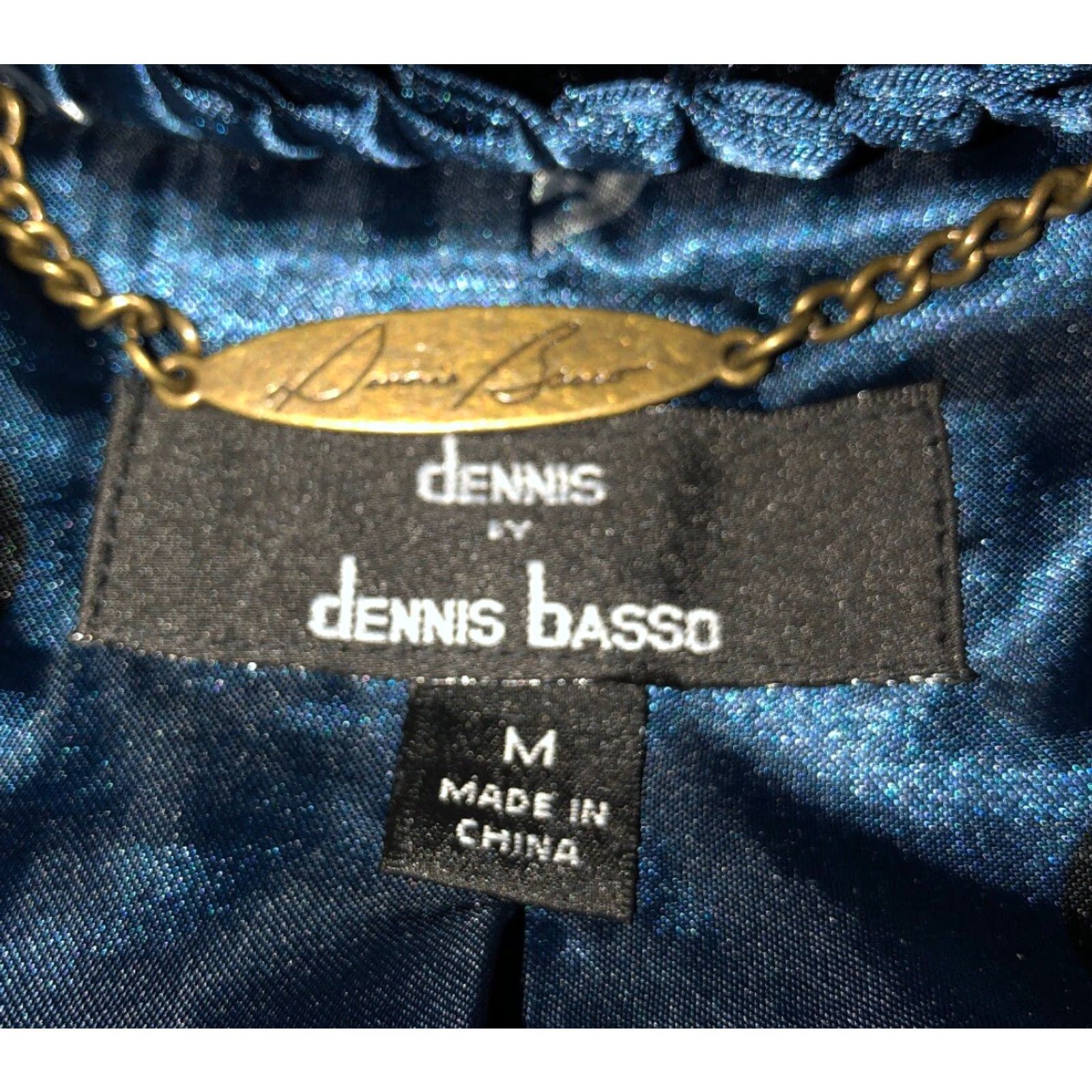 Vintage DENNIS BASO Women's Velour Jacket, Size M, Navy Blue, Button Front Size M / US 6-8 / IT 42-44 - 6 Thumbnail