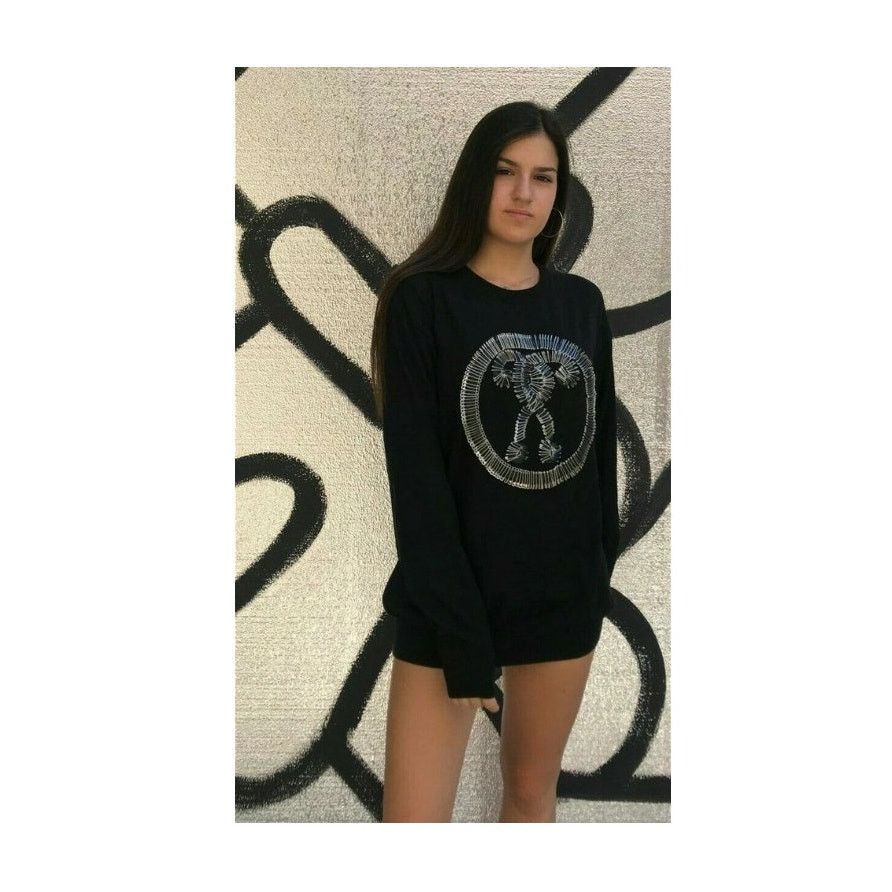 Moschino SS18 MOSCHINO COUTURE Jeremy Scott Logo Black Cotton Sweater Size XXS / US 00 / IT 34 - 2 Thumbnail