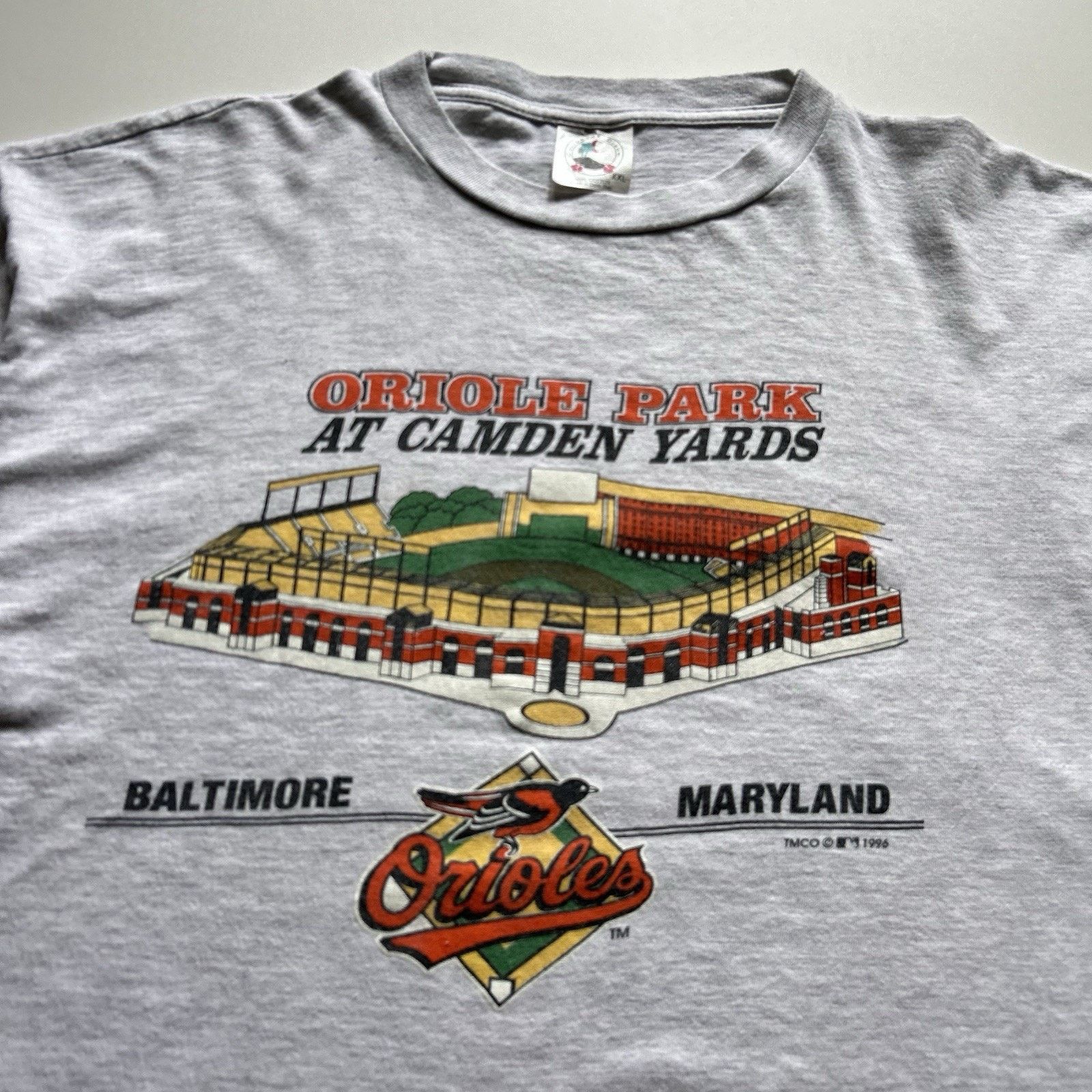 MLB Vintage 90s MLB Baltimore Orioles T Shirt XXL Maryland Rare Size US XXL / EU 58 / 5 - 2 Thumbnail