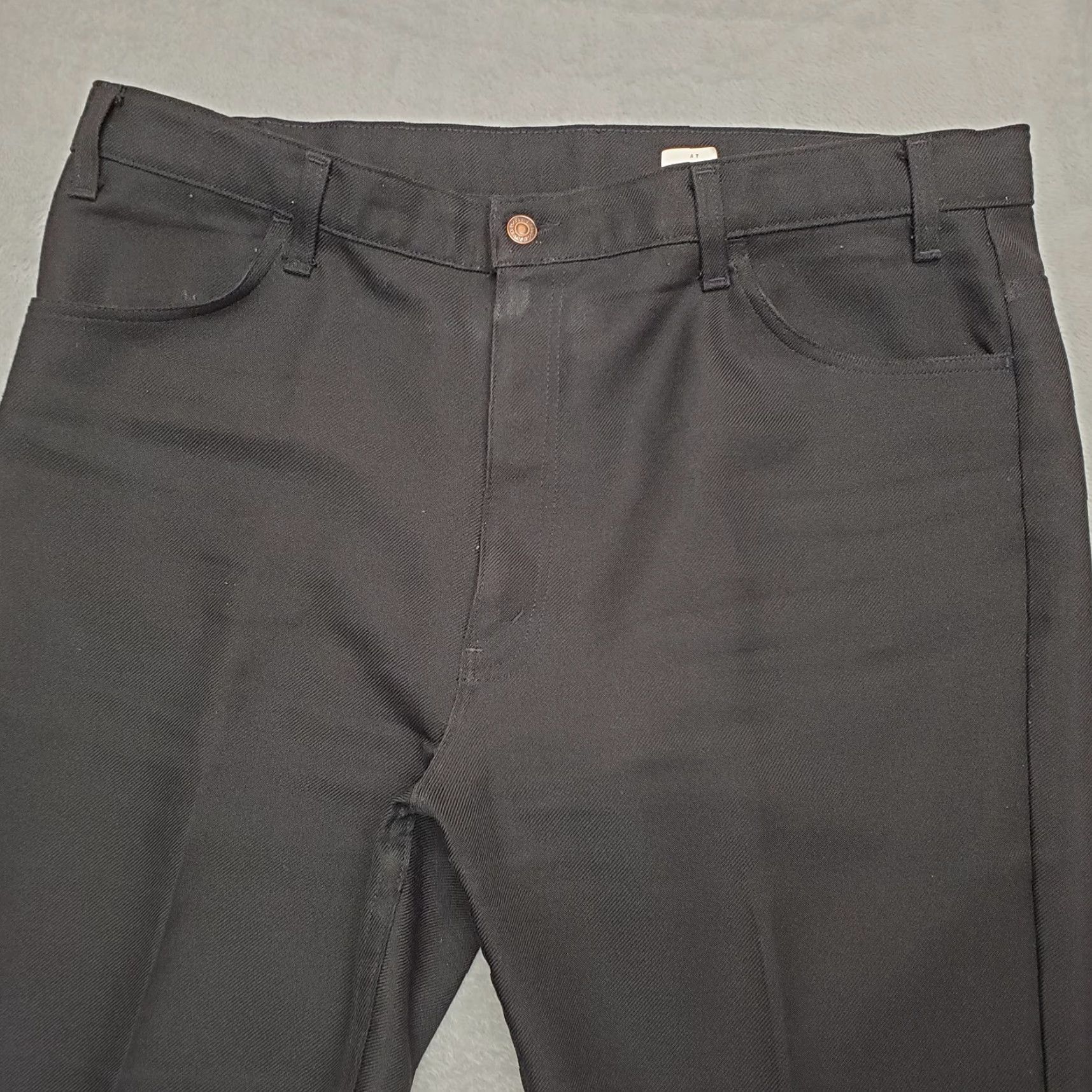 Levi's VINTAGE Levi's Pants Mens 42x32 Black 100% Dacron Polyester Western Made In USA Dress Pants Regular Twill Bootcut Flat Front Casual Pockets 90s Mens Size US 42 / EU 58 - 2 Thumbnail