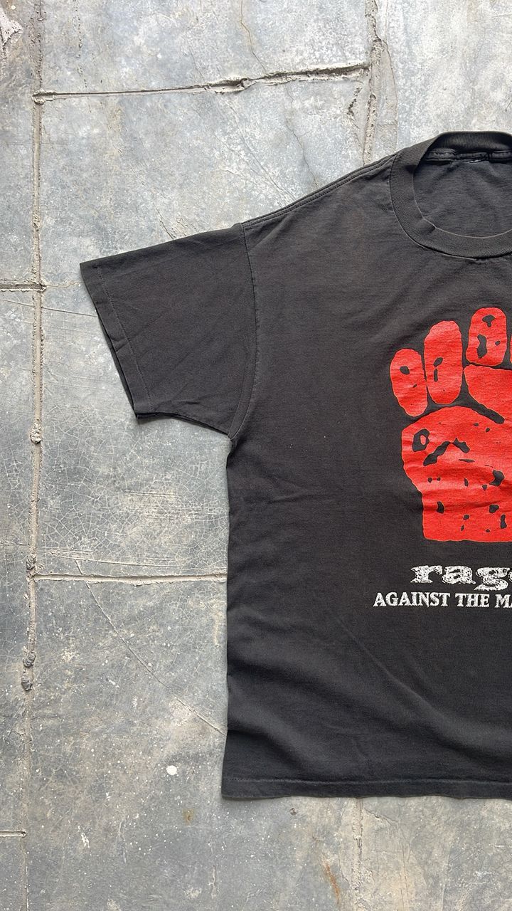 Vintage Vintage 1990 Rage Againts The Machine Fist Of Steel Size US XL / EU 56 / 4 - 5 Thumbnail