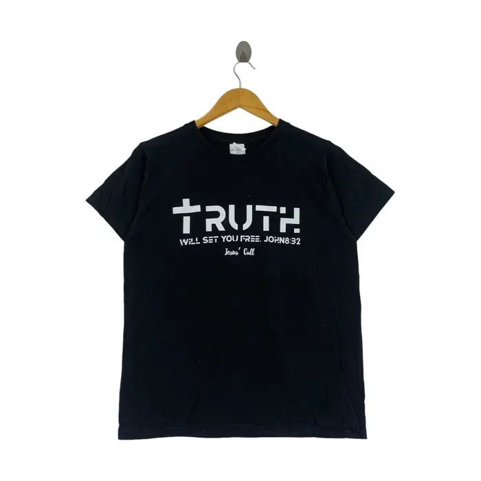 Vintage TRUTH WILL SET YOU FREE Verse John Tee Shirt Top Size US S / EU 44-46 / 1 - 1 Thumbnail