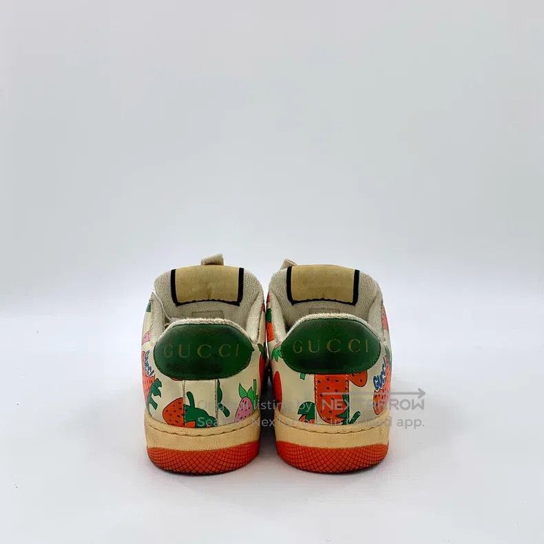 Gucci Gucci Screener colour-matched strawberry print lacing casu Size US 5.5 / IT 35.5 - 4 Thumbnail