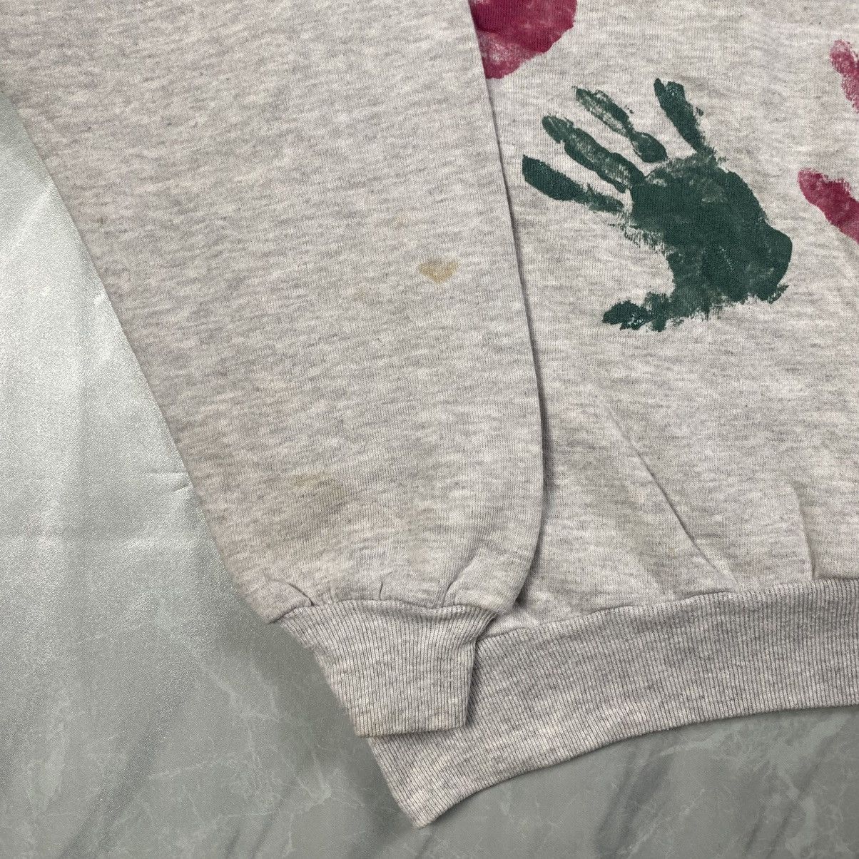 Jerzees Rare 90s Jerzees We Love You Hand Painted Arts Crewneck Size US L / EU 52-54 / 3 - 2 Thumbnail