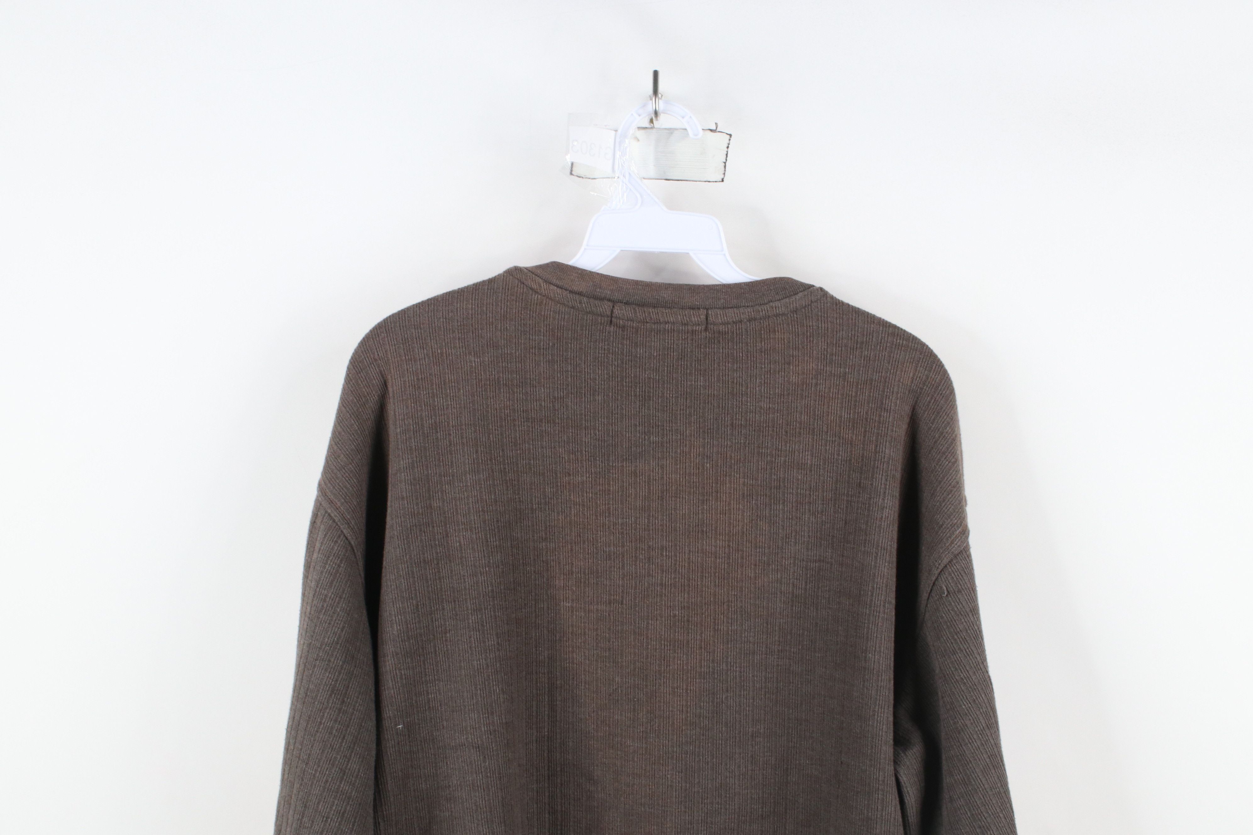 Vintage Vintage 90s Streetwear Knit Long Sleeve Henley T-Shirt Size US L / EU 52-54 / 3 - 9 Thumbnail