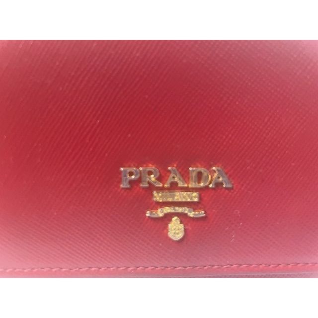 Prada Prada Red Saffiano Leather Continental Wallet With Gold-Tone Size ONE SIZE - 2 Thumbnail