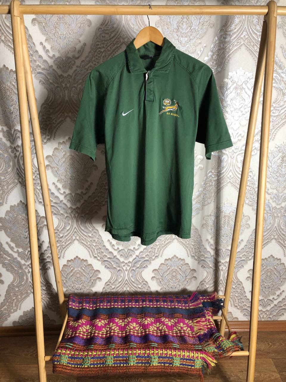 Nike VINTAGE NIKE SOUTH AFRICA RETRO RUGBY JERSEY BLOKE Y2K 90s Size US L / EU 52-54 / 3 - 1 Thumbnail