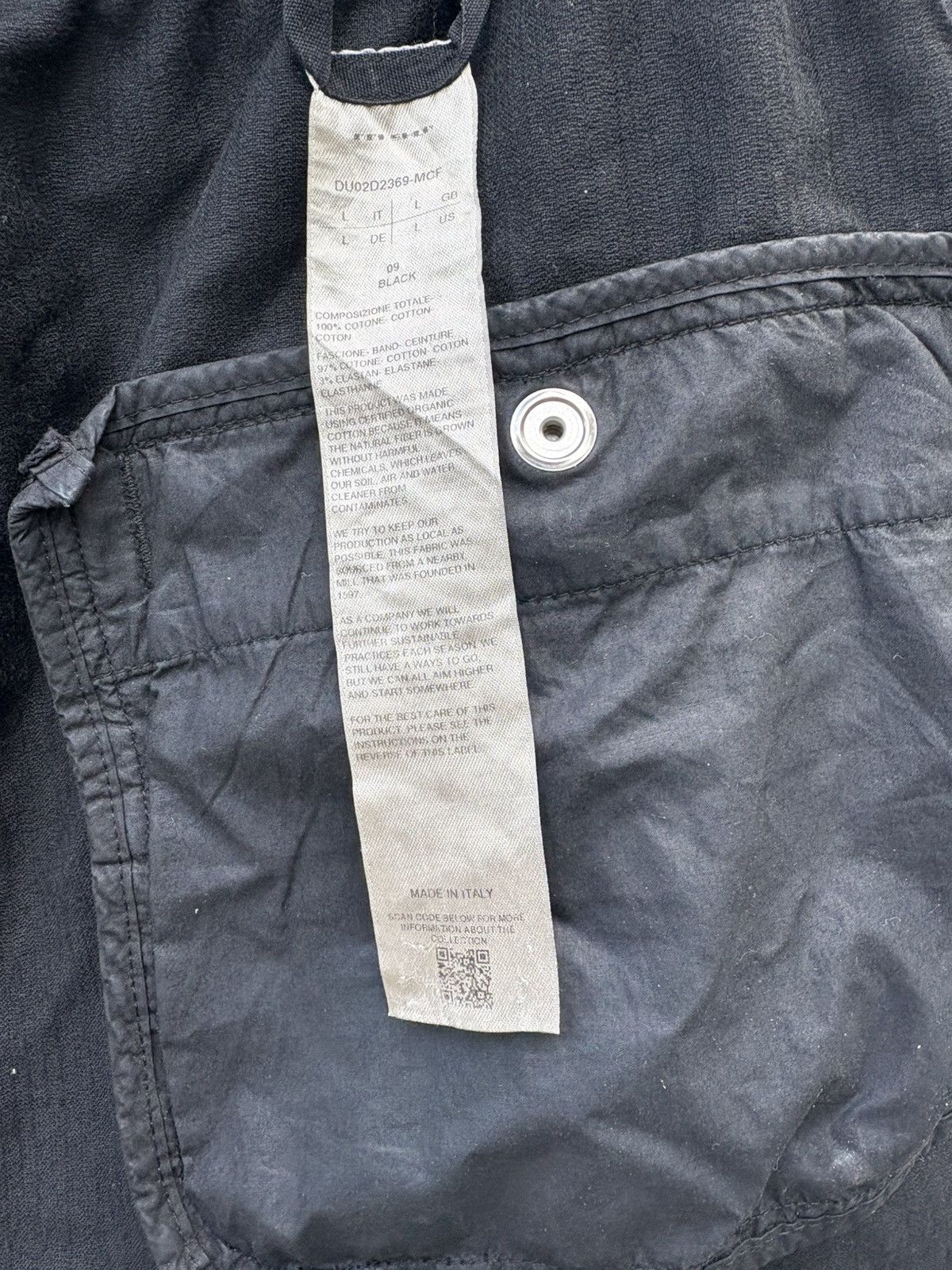 Rick Owens CARGO BELA SHORTS "BLACK FOIL CORDUROY" Size US 32 / EU 48 - 5 Thumbnail