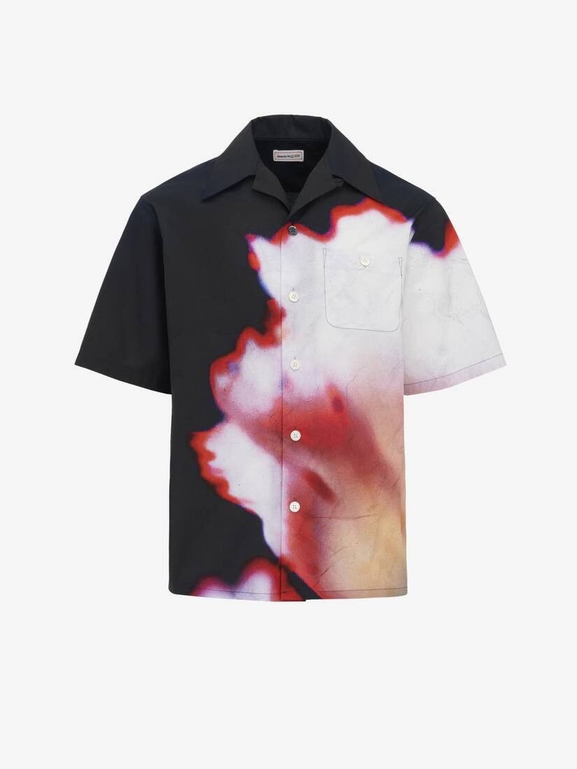 Alexander McQueen o1w1db10725 Solarised Flower Hawaiian Shirt in Multicolor Size US L / EU 52-54 / 3 - 1 Thumbnail