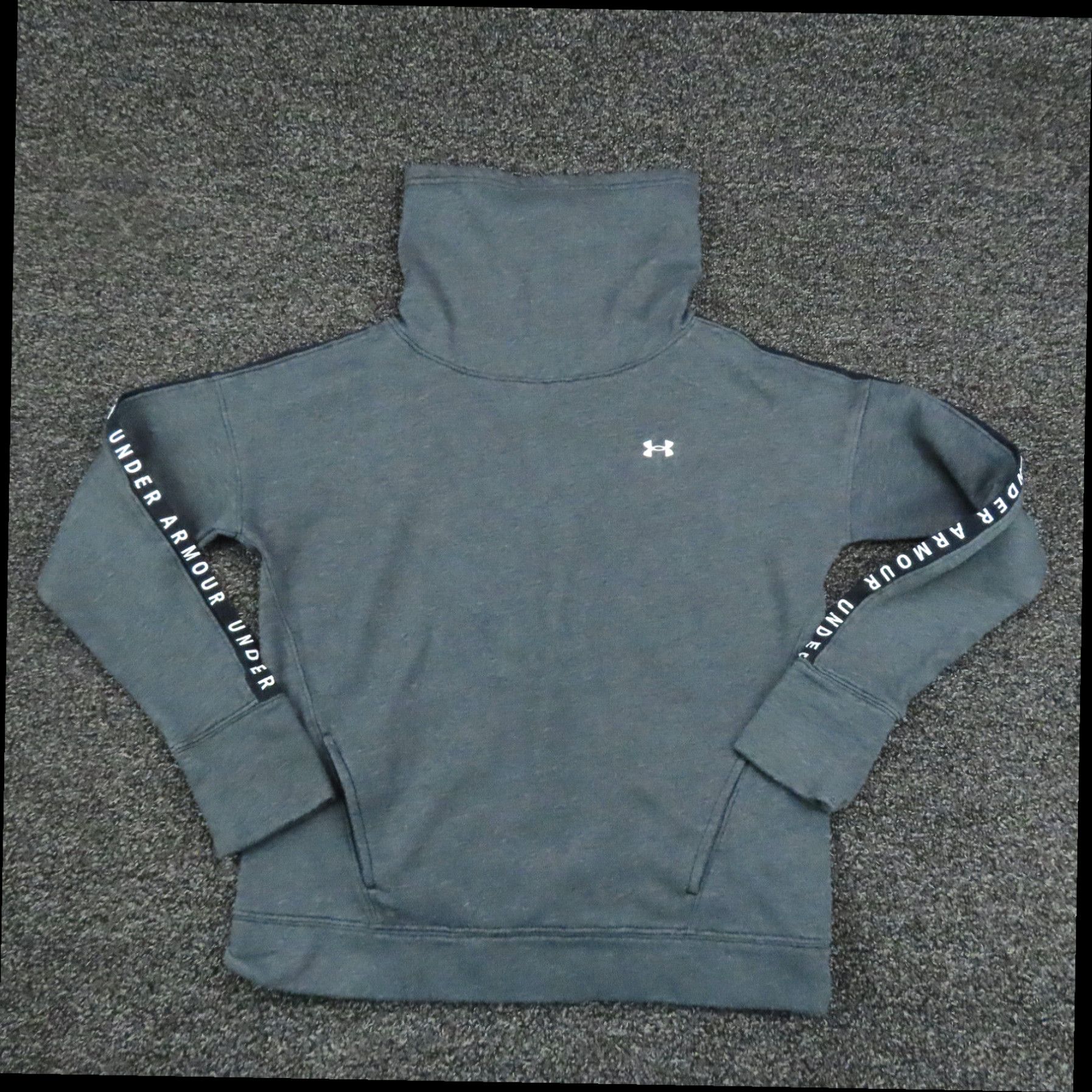Under Armour Womens Gray Cowl Neck Long Sleeve Workout Ladies Sweatshirt by Under Armour in XS Size Grailed