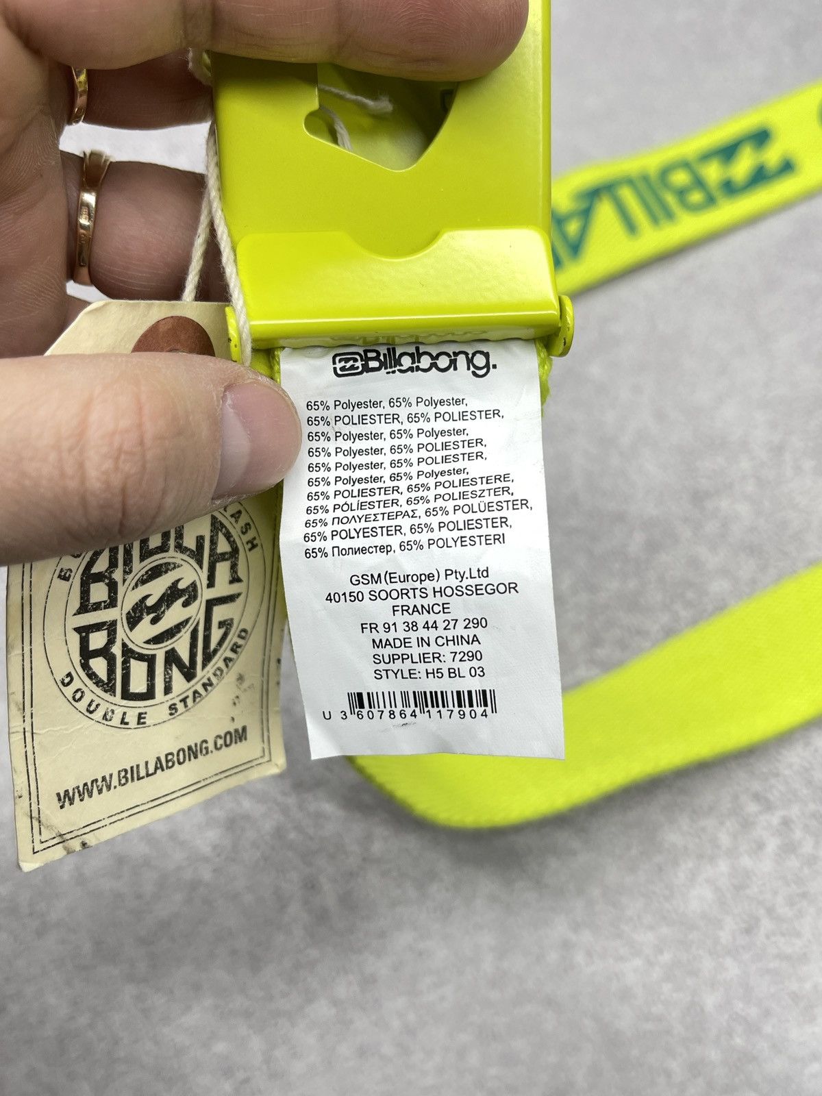 Billabong New Billabong Corporat Belt Light Green With an Opener Size ONE SIZE - 8 Thumbnail
