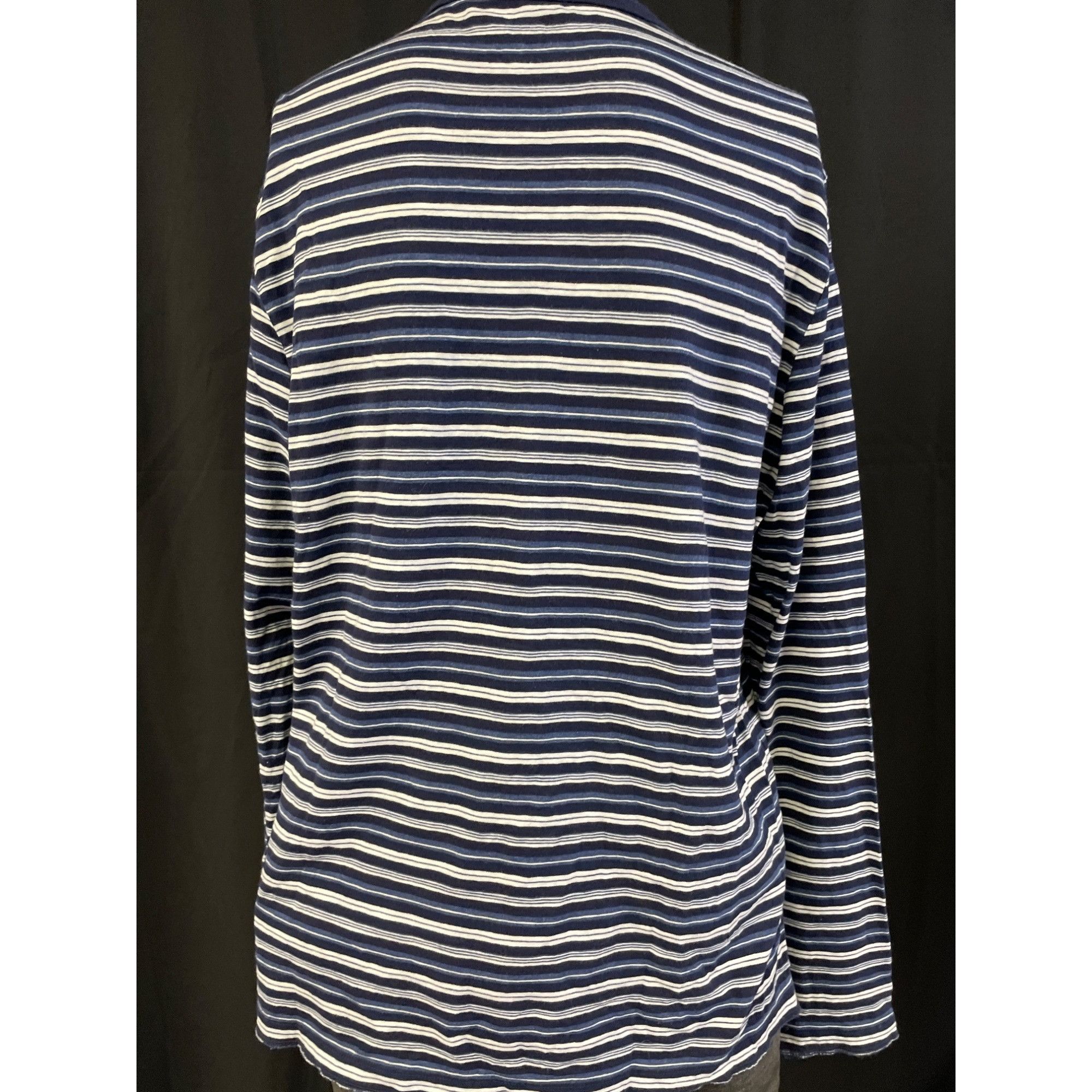 Gap Gap Men's Blue Striped Long Sleeve T-shirt Size XL SKU 4715 Size US XL / EU 56 / 4 - 3 Thumbnail