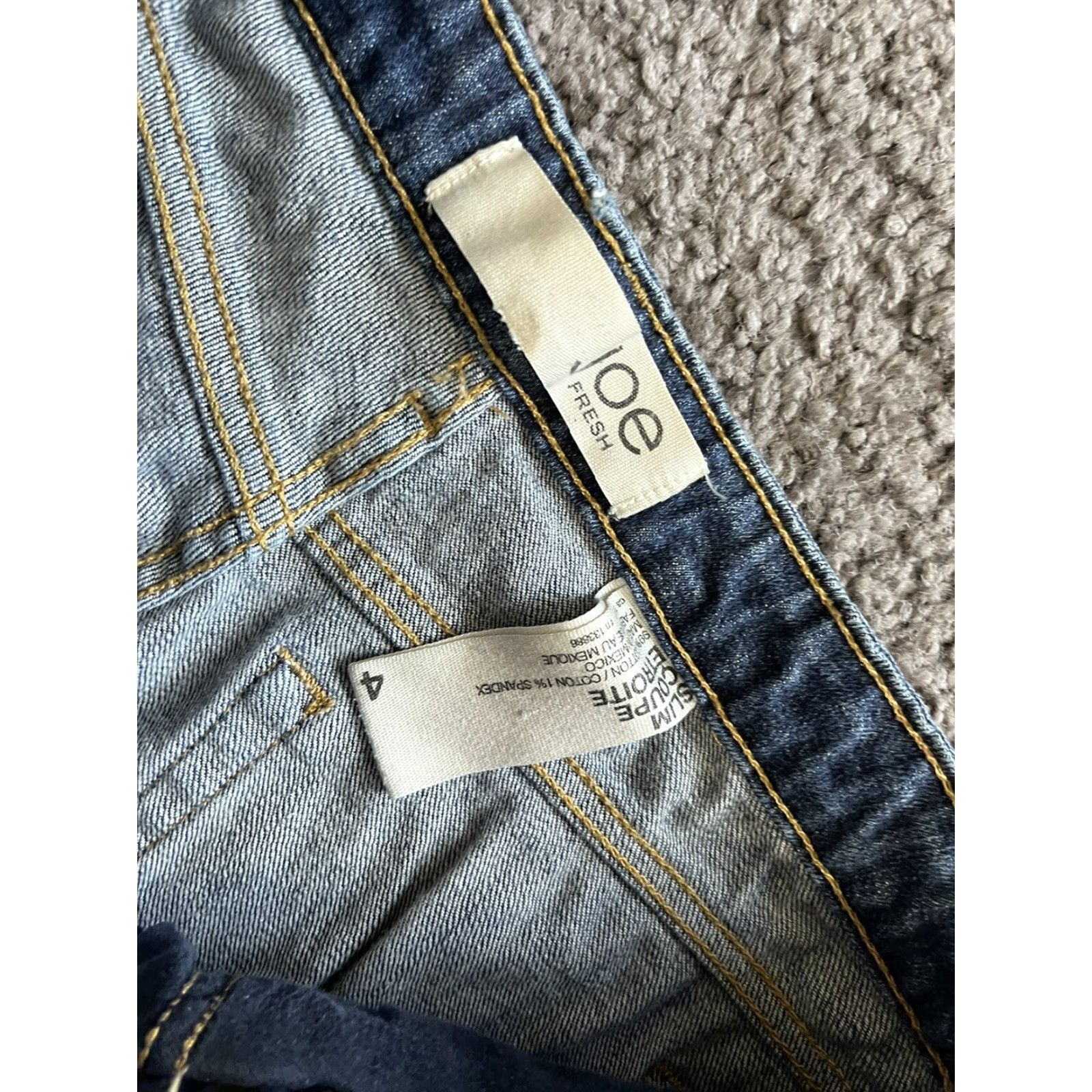 Denime Joe Fresh Jeans Women Blue Denim Slim Mid-Rise Size 4 5-Pocket Womens Size 27" / US 4 / IT 40 - 5 Thumbnail