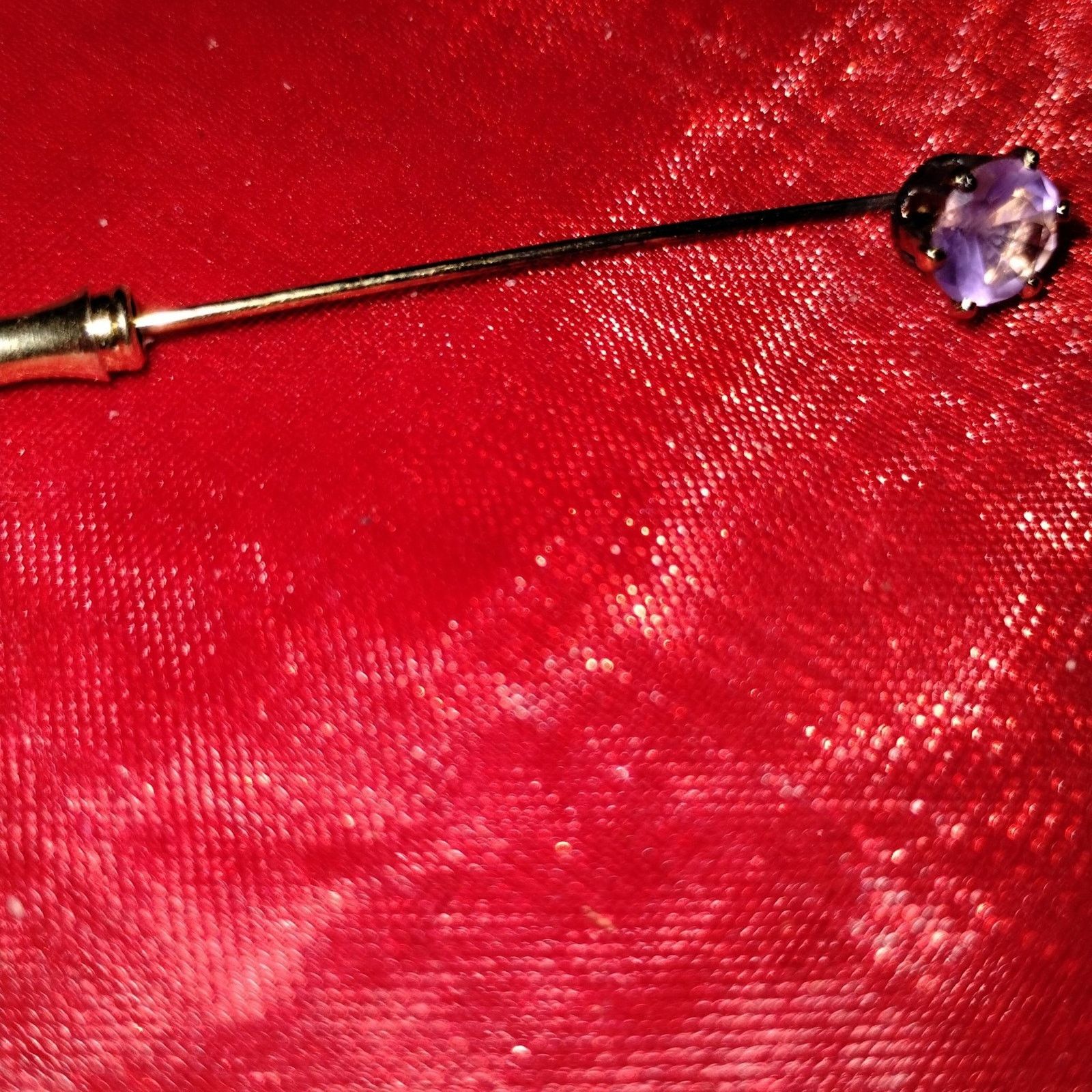 Vintage Lovely vintage 1970s amethyst stick pin Size ONE SIZE - 1 Thumbnail
