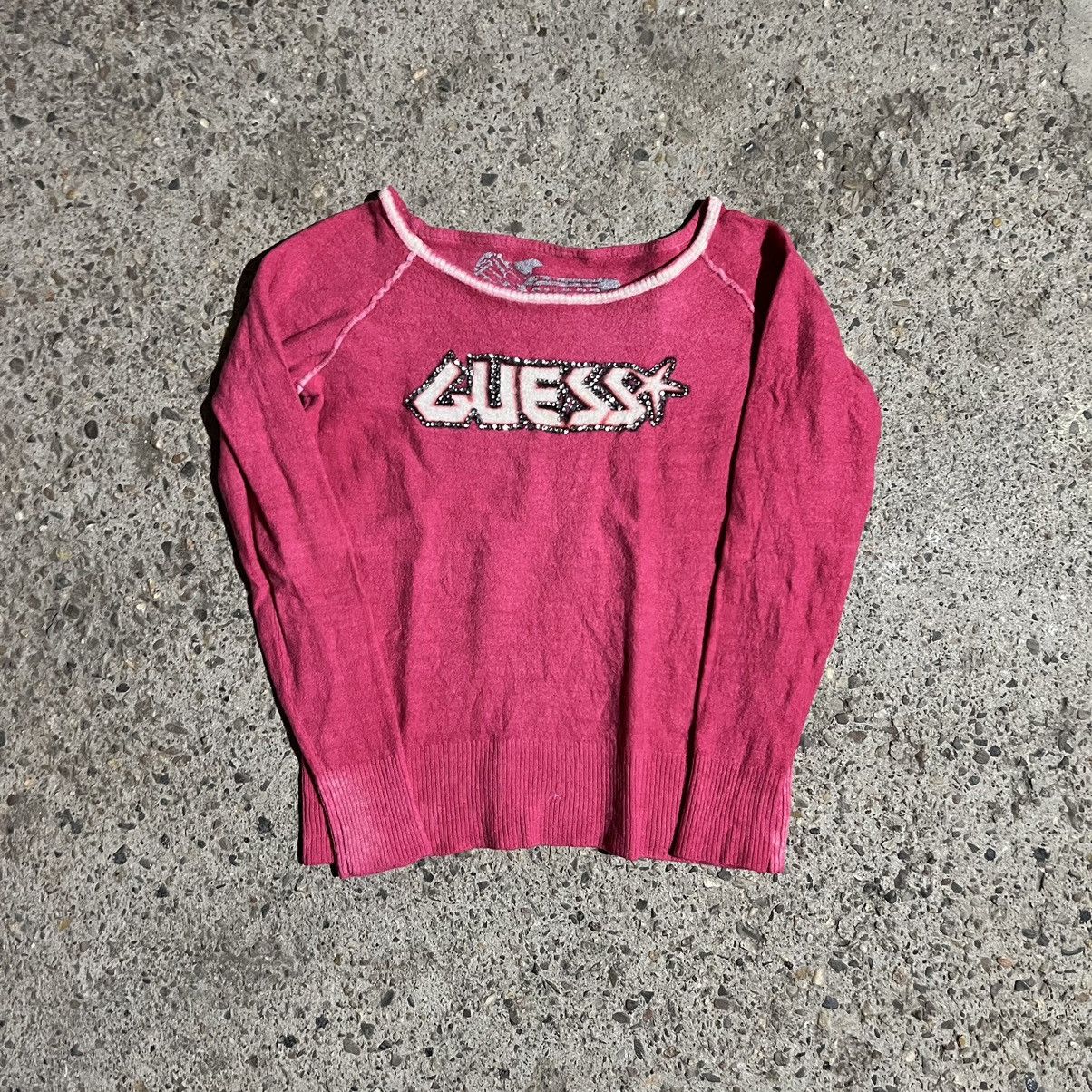 Guess × Vintage Vintage Ribbed Guess Tank Top Graphic Printed 00s y2k Size XS / US 0-2 / IT 36-38 - 1 Thumbnail