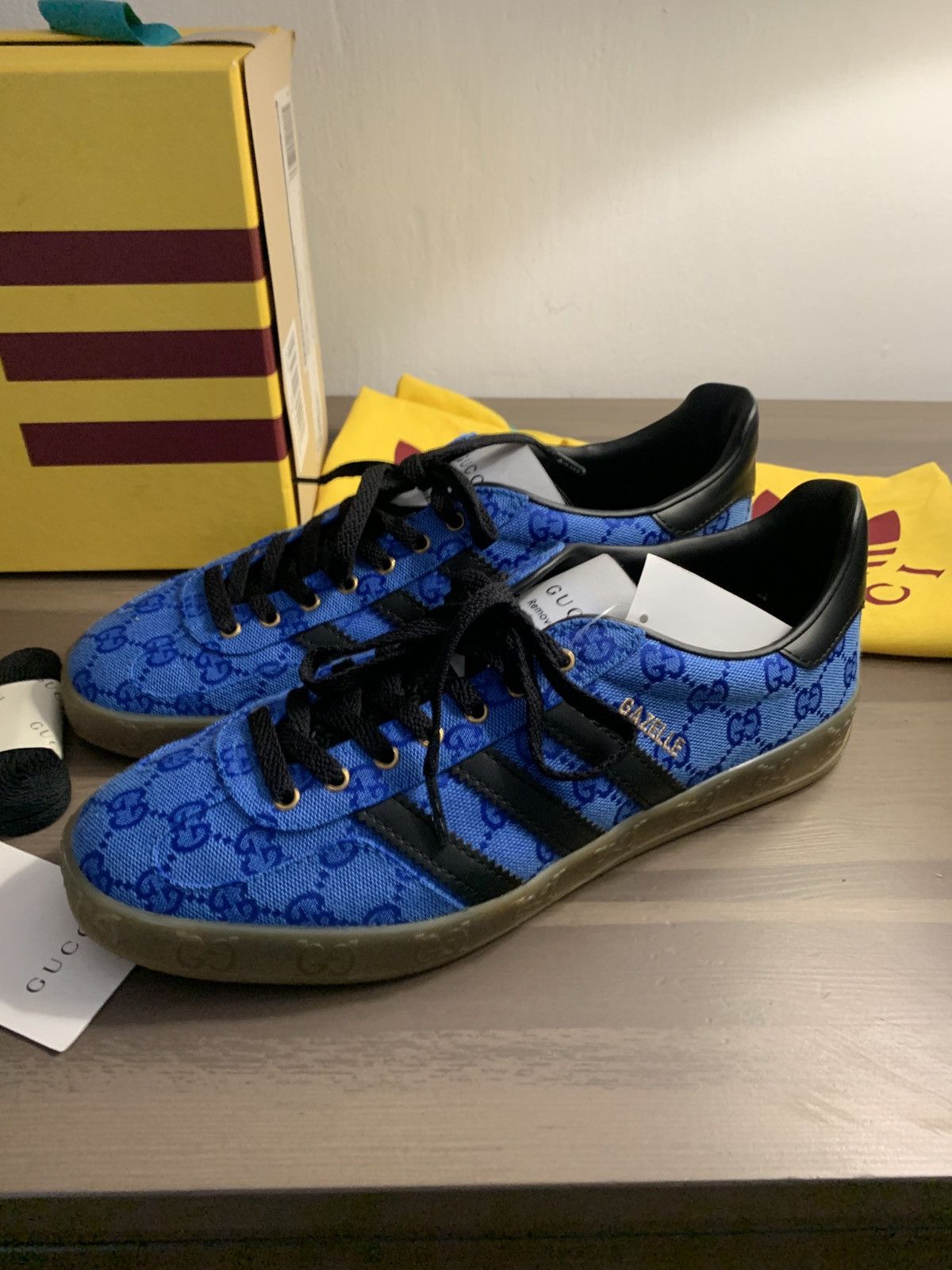 Adidas × Gucci Adidas x gucci gazelle shoe blue Size US 9.5 / EU 42-43 - 15 Thumbnail