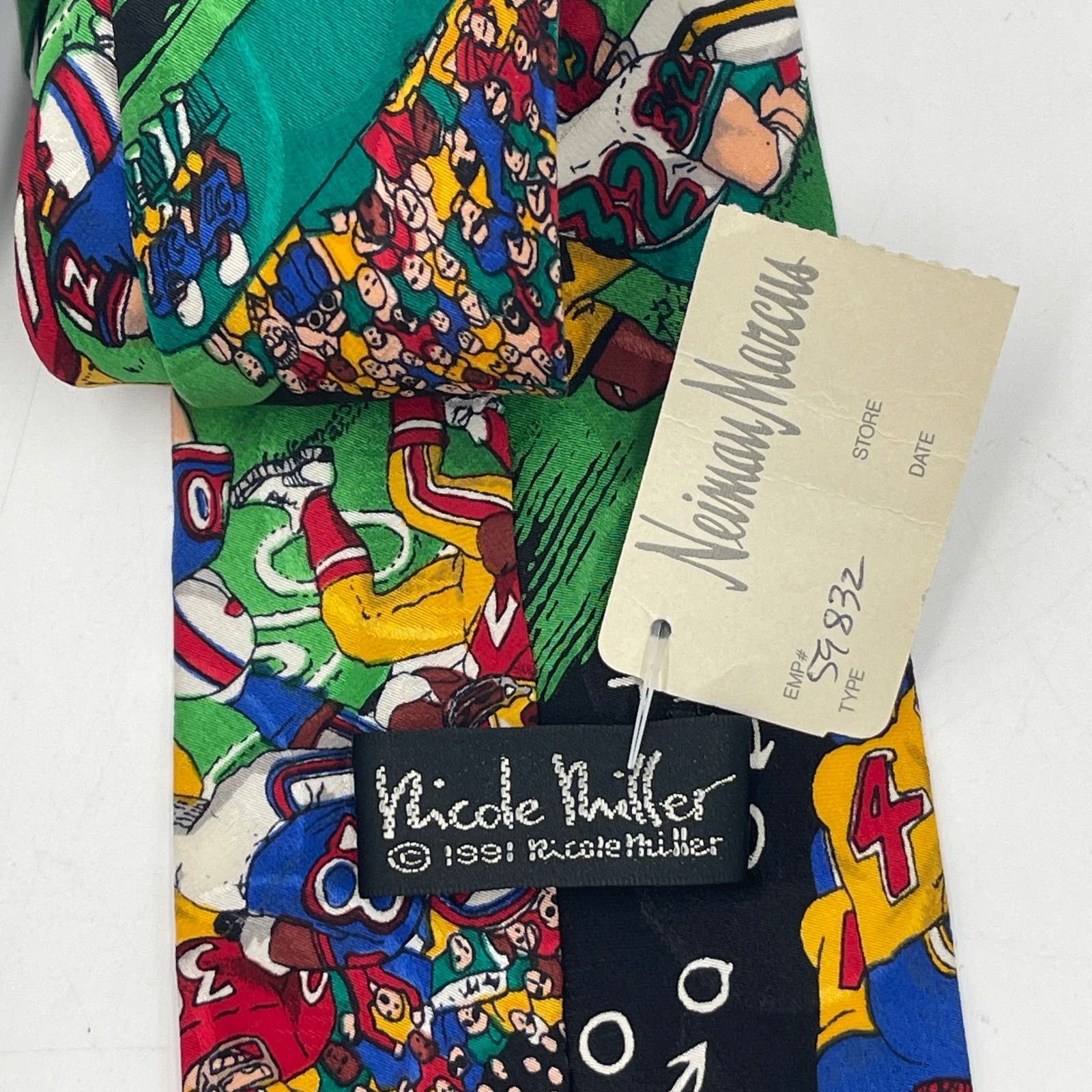 Nicole Miller Nicole Miller Silk Tie Football Theme Vintage 90s Deadstock Size ONE SIZE - 4 Thumbnail