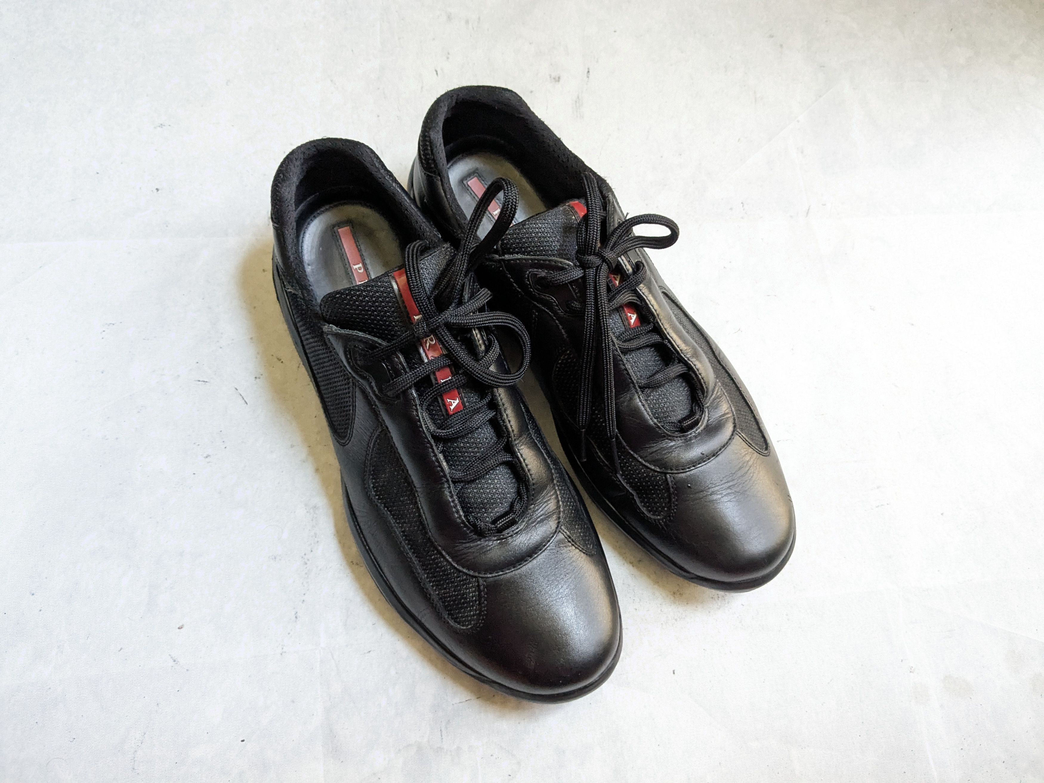 Prada Prada America's Cup Sneakers Black Red 11 Low Tops Leather Size US 11 / EU 44 - 5 Thumbnail