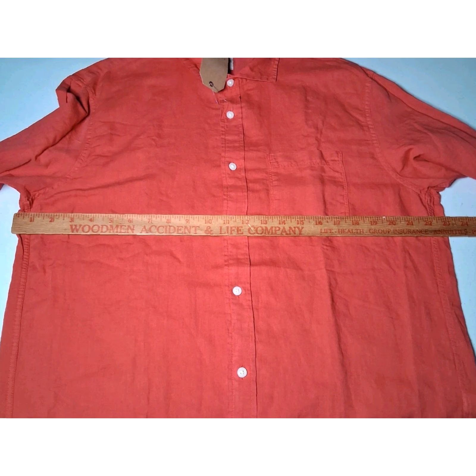 Lands' End VINTAGE Lands' End Canvas Shirt Men L Long Sleeve Red Linen Blend Button-Up Collar Spread Pockets Casual Business Womens? Size US L / EU 52-54 / 3 - 3 Thumbnail