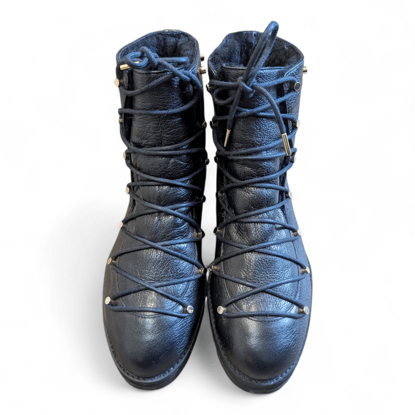 Jimmy Choo Jimmy Choo Drake Shearling Lined Ankle Boots Size US 7.5 / IT 37.5 - 10 Thumbnail