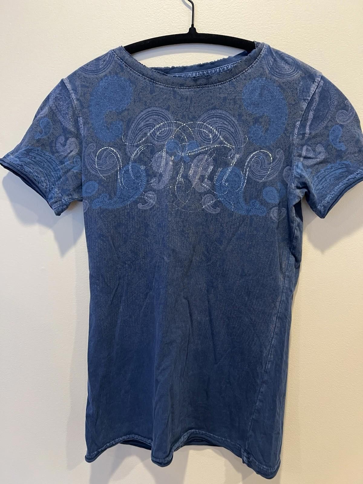 Other Sinful Blue Graphic T-Shirt Wash Gothic Y2K Short Sleeve Size M / US 6-8 / IT 42-44 - 1 Thumbnail