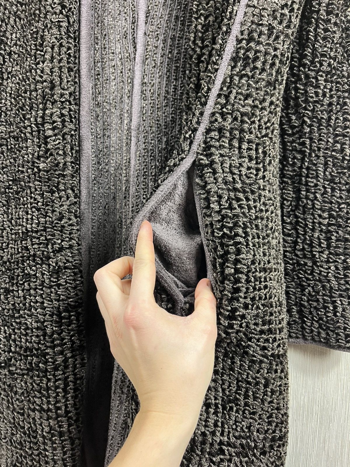 Armani × Designer × Giorgio Armani Giorgio Armani long velvet zip cardigan sweater coat jacket Size XL / US 12-14 / IT 48-50 - 14 Thumbnail
