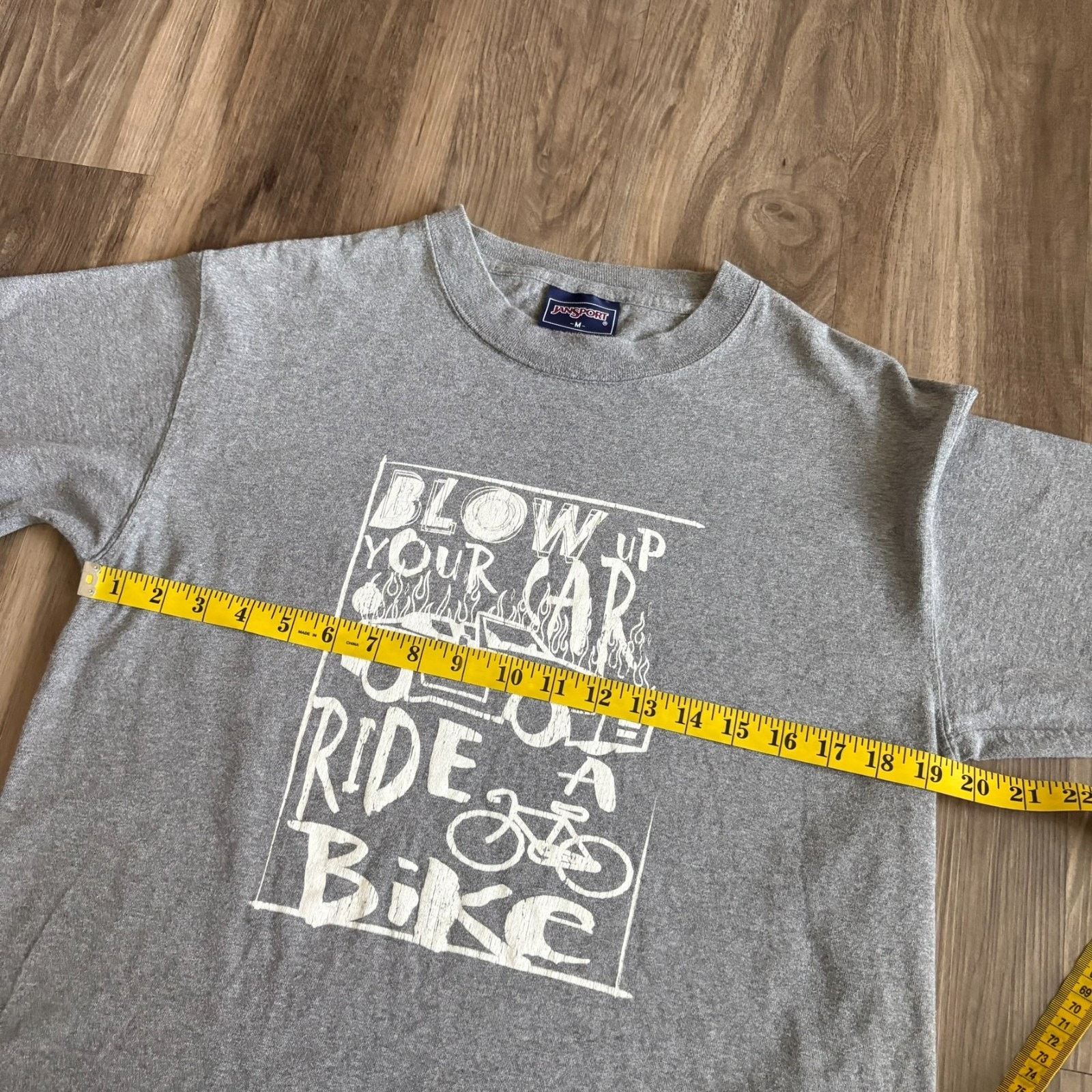 Jansport × Vintage Vintage Anti Car Environmentalist T-Shirt Men's Size M Size US M / EU 48-50 / 2 - 4 Thumbnail