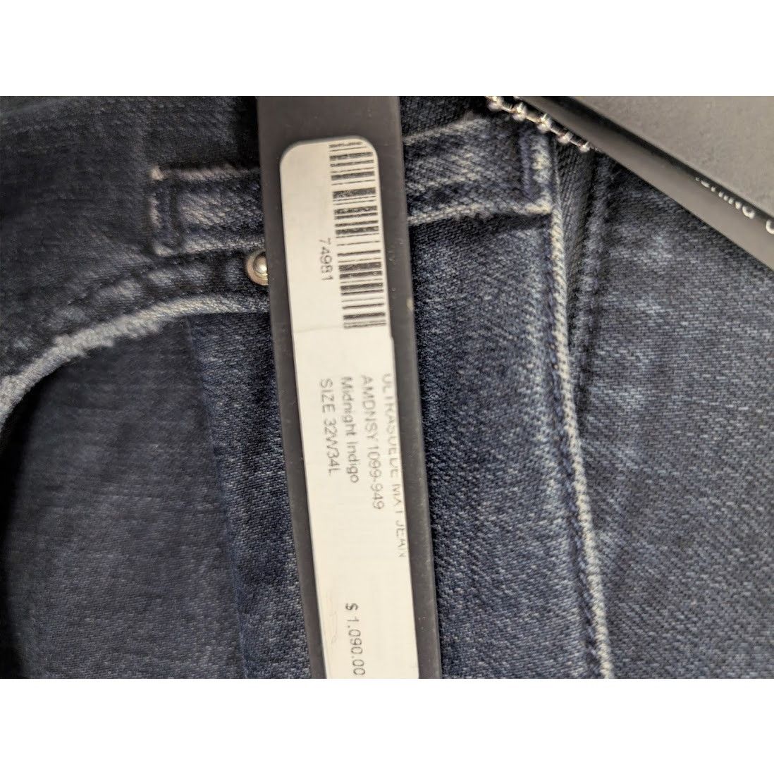 Amiri o1rshd1 Ultra Suede MX1 Denim Jean in Midnight Indigo Size US 32 / EU 48 - 22 Thumbnail