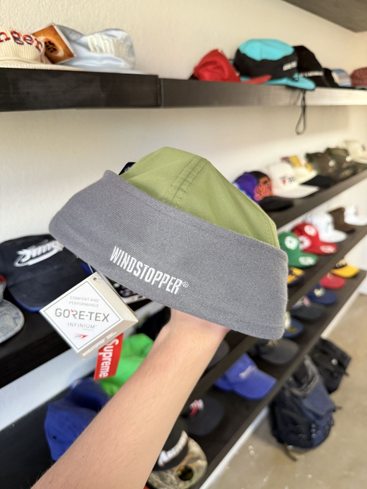 Supreme Supreme Green Fleece Hat Size ONE SIZE - 3 Thumbnail