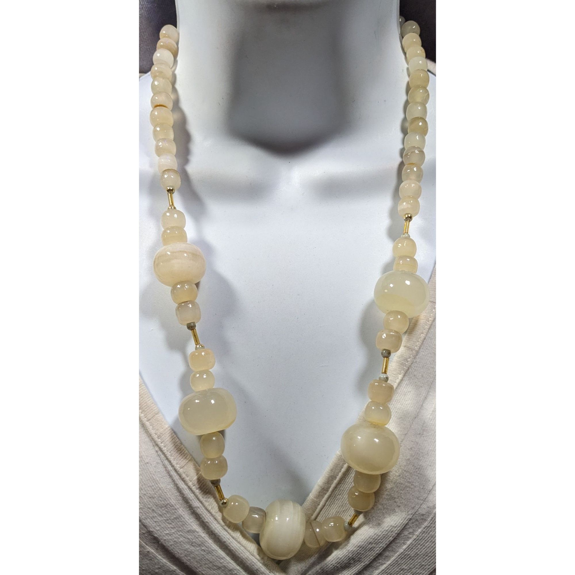 Other Vintage Chunky Mexican Onyx Beaded Necklace Size ONE SIZE - 3 Thumbnail