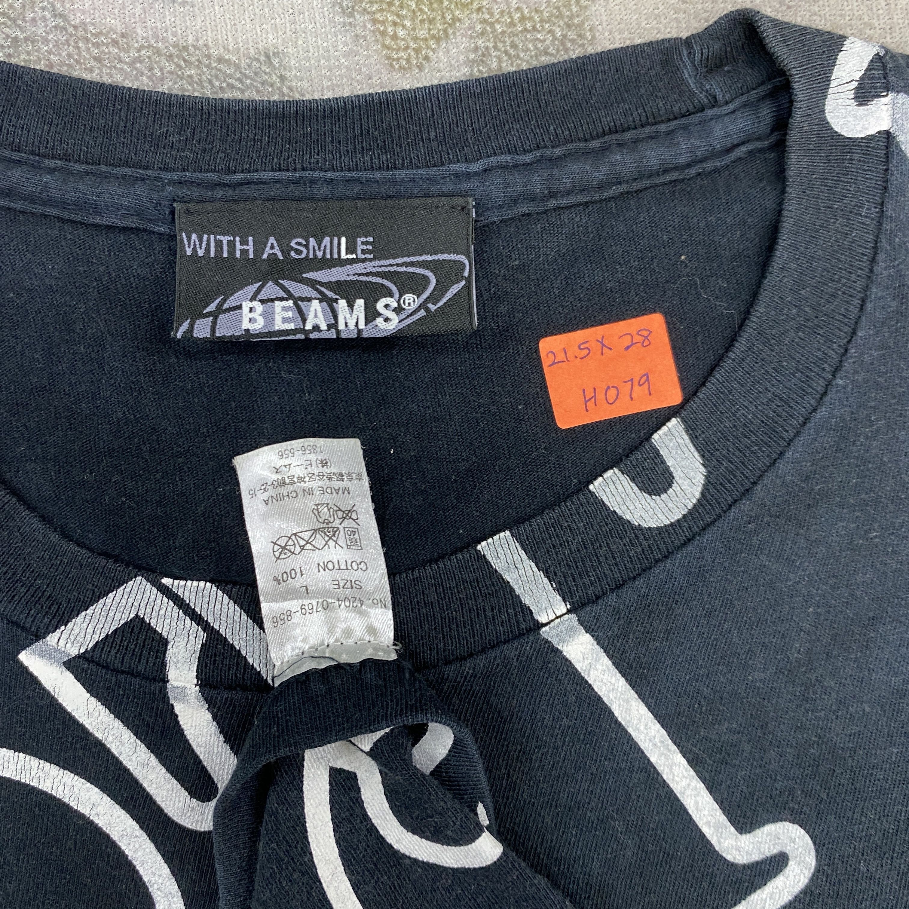 Beams Plus Vintage Beams Printed Cotton T-Shirt - H079 Size US M / EU 48-50 / 2 - 3 Thumbnail