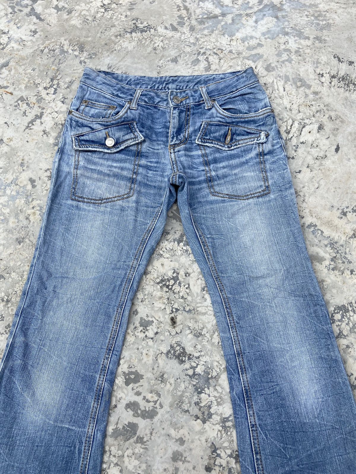 Beauty Beast × Hysteric Glamour × Vintage Vintage Y2K denim flare japanese double pocket Size 27" / US 4 / IT 40 - 4 Thumbnail