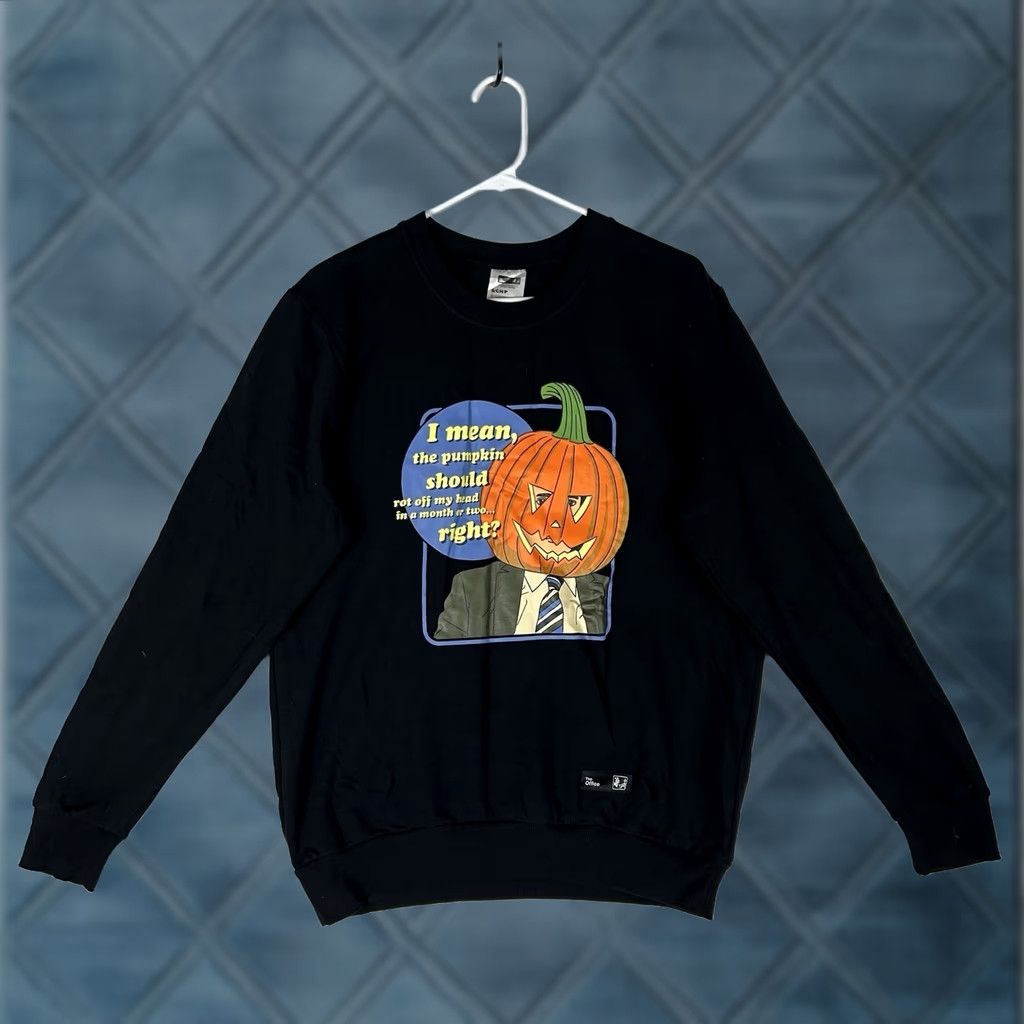 Vintage The Office Sweatshirt Halloween Dwight Black NWT Mens Small Pullover Crew Neck Long Sleeve Graphic Print DK Sold to Dwight Schrute Size US S / EU 44-46 / 1 - 1 Thumbnail