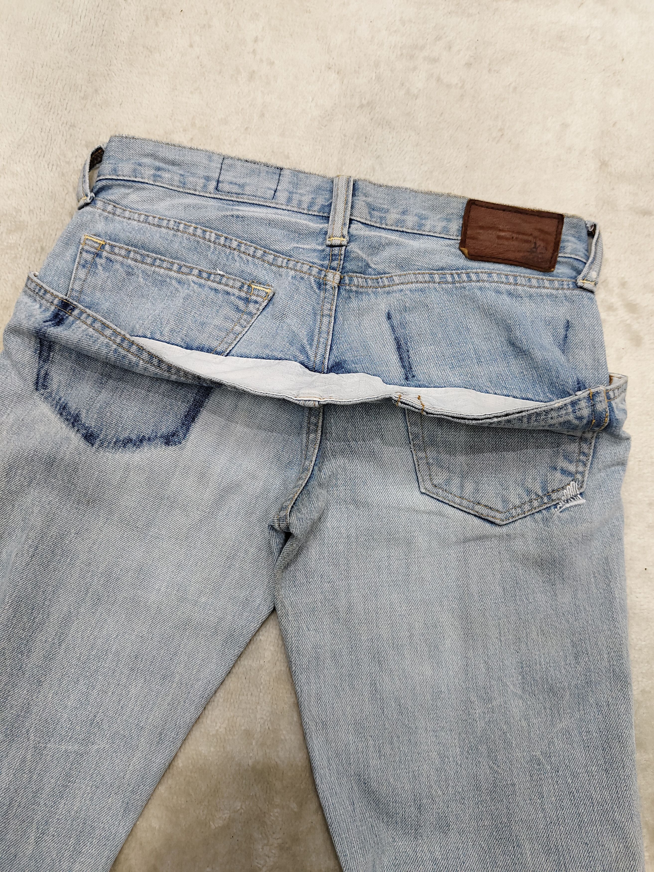 Japanese Brand SICK🇯🇵 Vtg Antgauge 🇯🇵Double Pocket Ripped Jeans Size 29" - 3 Thumbnail