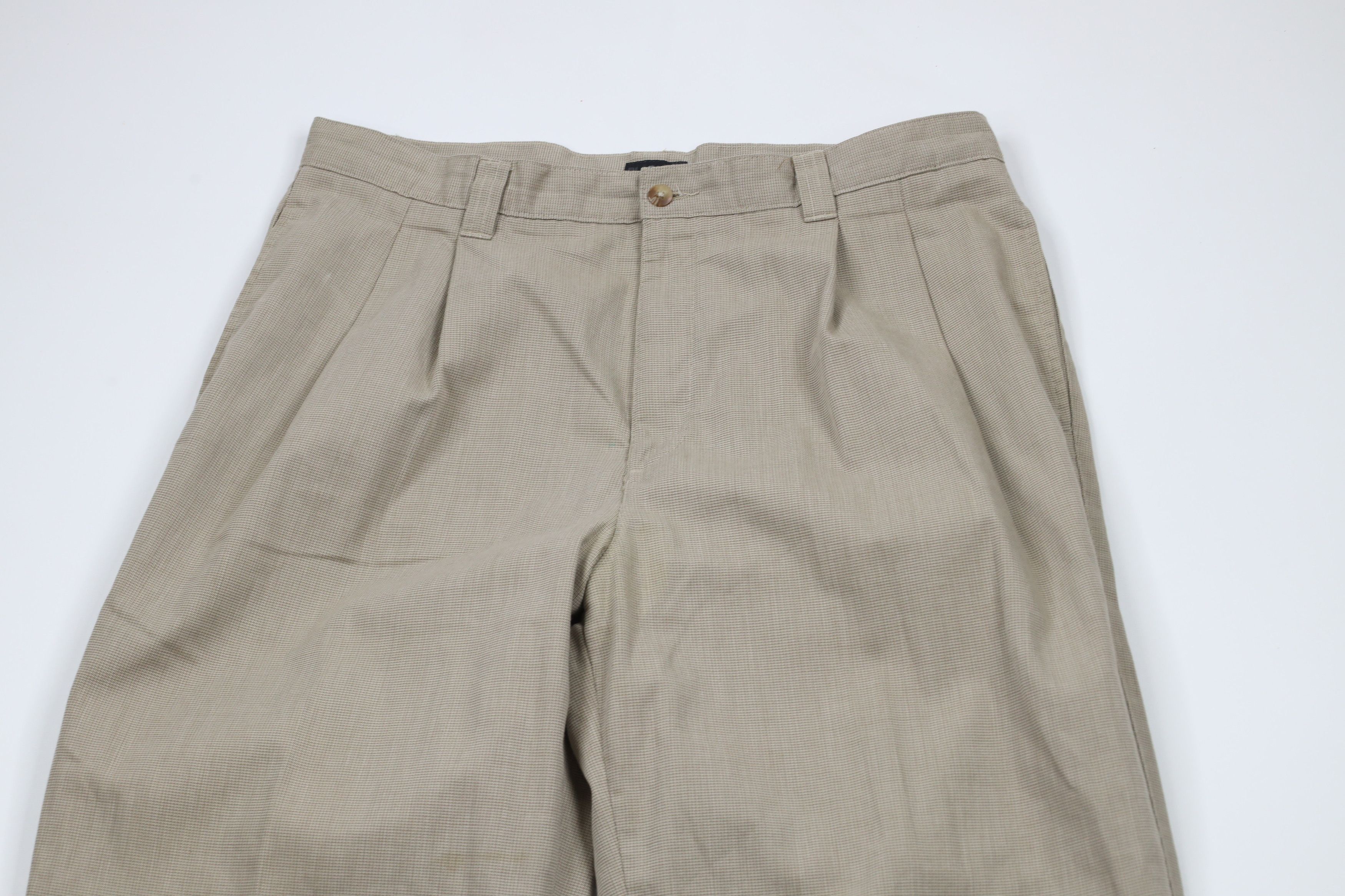 Vintage Vintage 90s Streetwear Pleated Cuffed Wide Leg Chino Pants Size US 36 / EU 52 - 2 Thumbnail