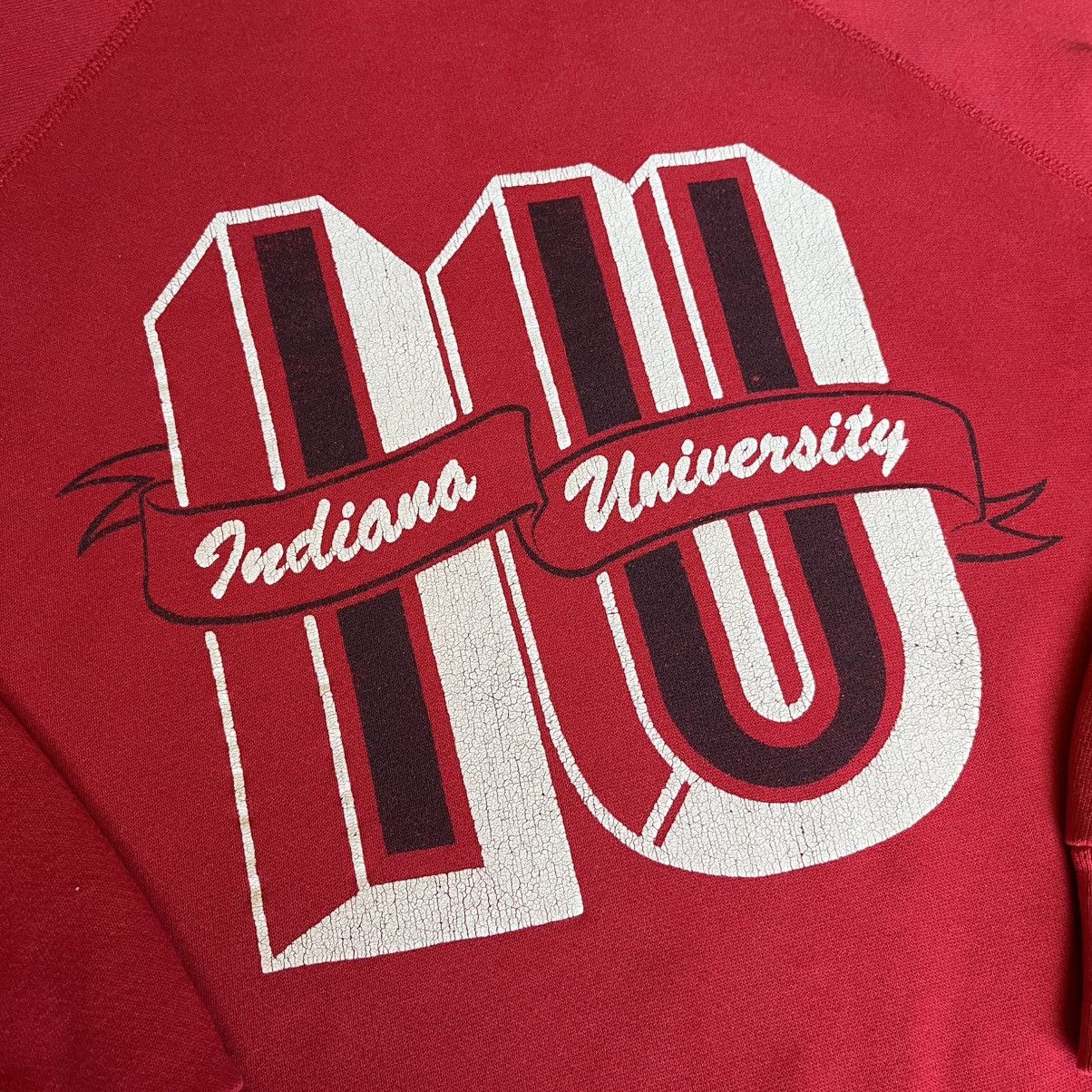 Vintage Vintage 80s Indiana University Hoosiers Crewneck Sweatshirt Size US XL / EU 56 / 4 - 3 Thumbnail