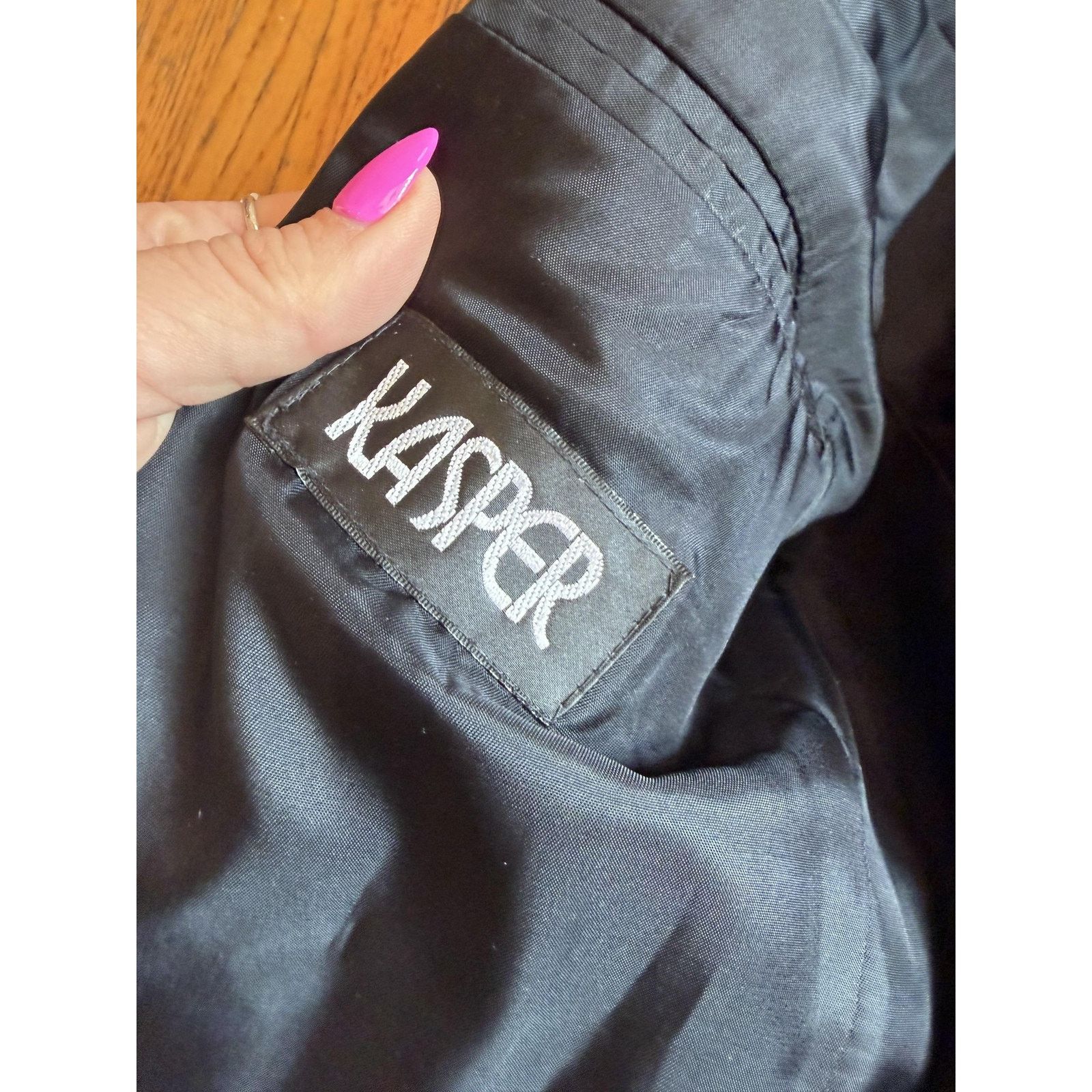 Kasper Kasper Womens Long Cashmere Overcoat M Black Size M / US 6-8 / IT 42-44 - 3 Thumbnail