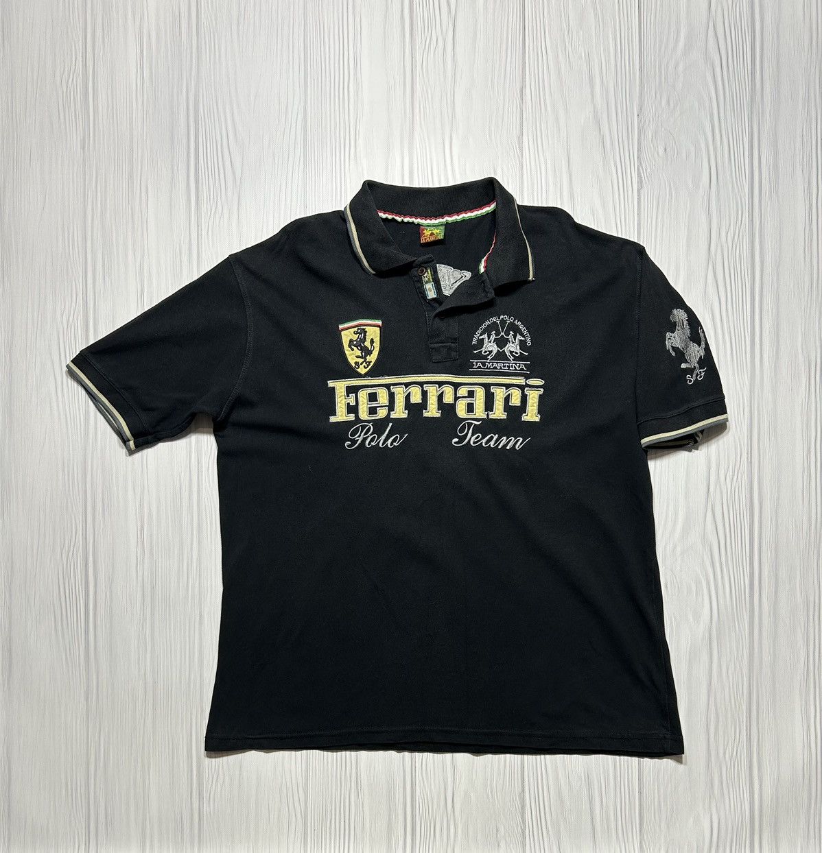 Ferrari Vintage Embroidered Logo Ferrari La Martina Team 3 Polo Size US XXL / EU 58 / 5 - 1 Thumbnail
