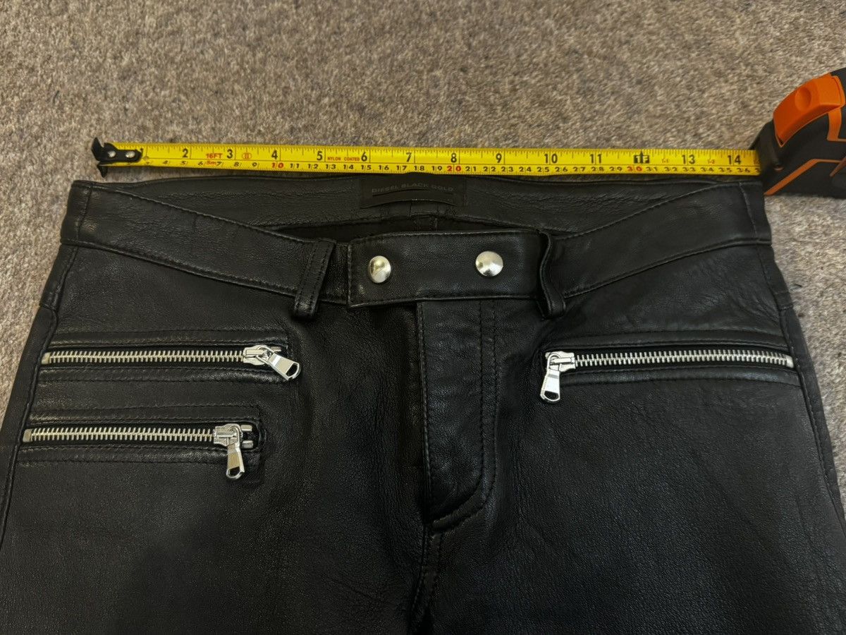 Diesel Black Gold Diesel black Gold label Leather Trousers Size 27" / US 4 / IT 40 - 4 Thumbnail